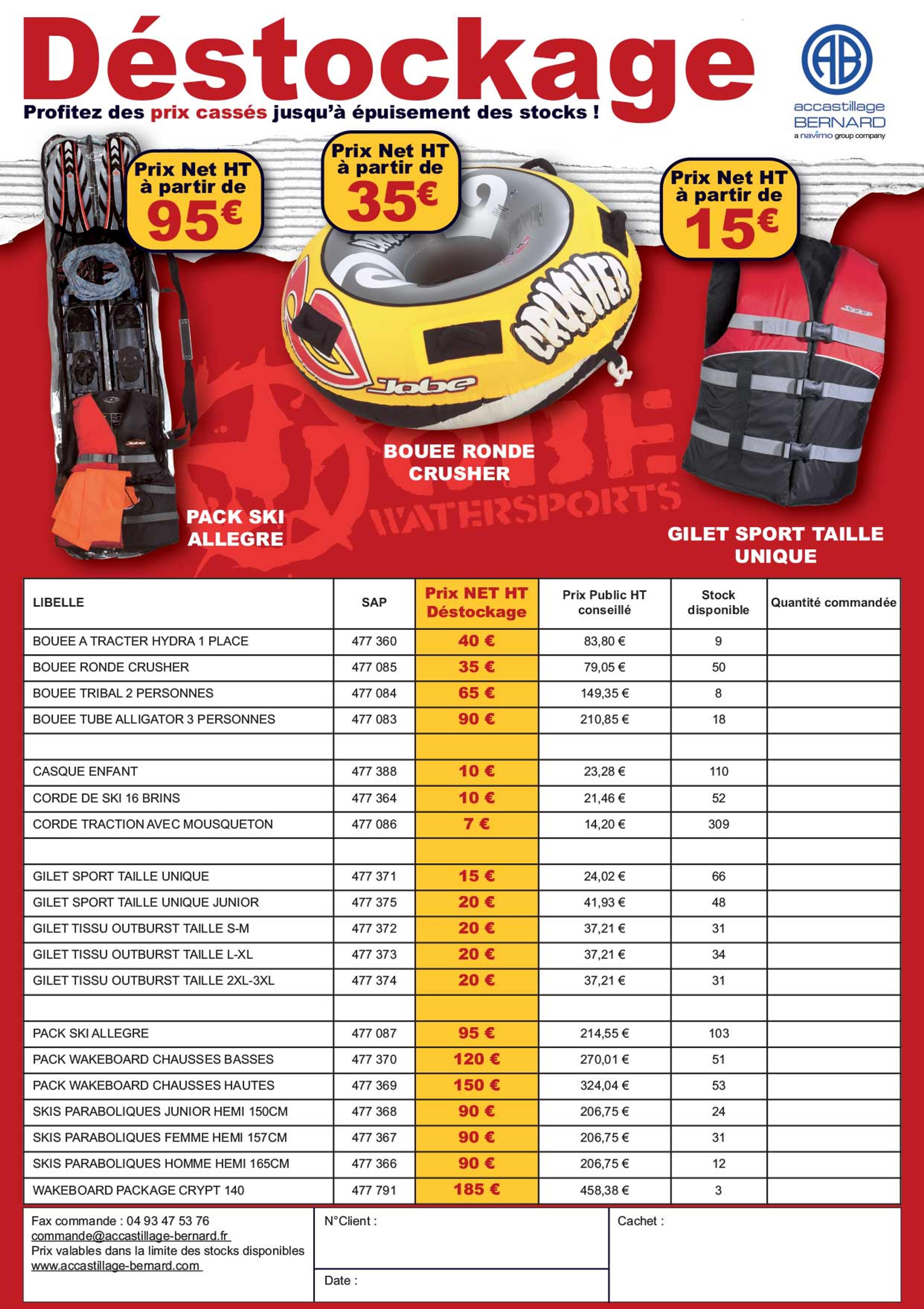 Flyer déstockage accastillage nautisme et plaisance
