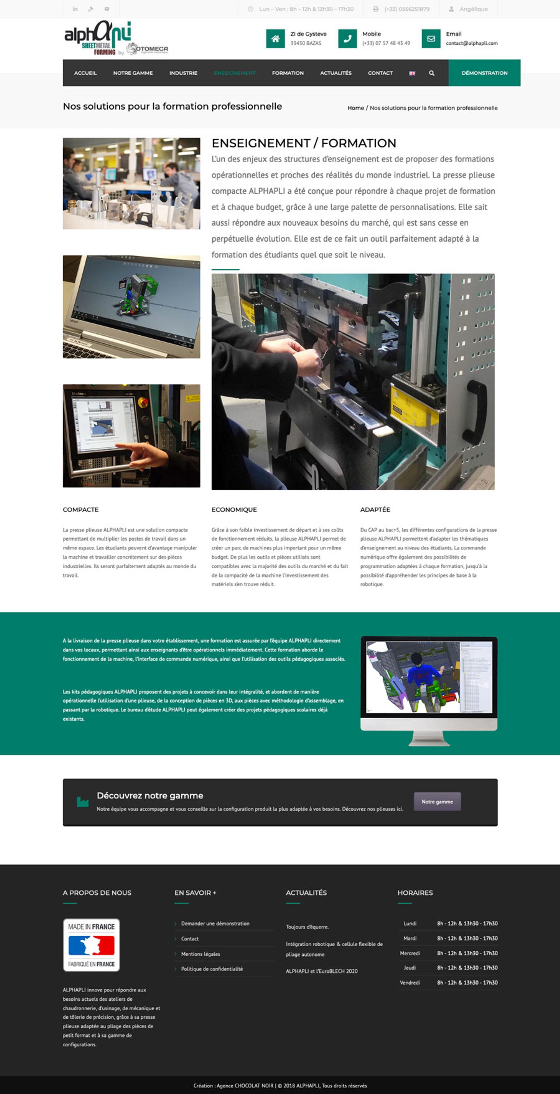 site web industrie