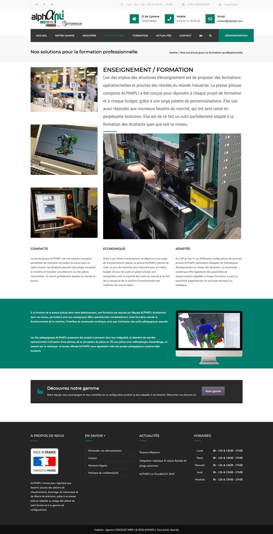 site web industrie