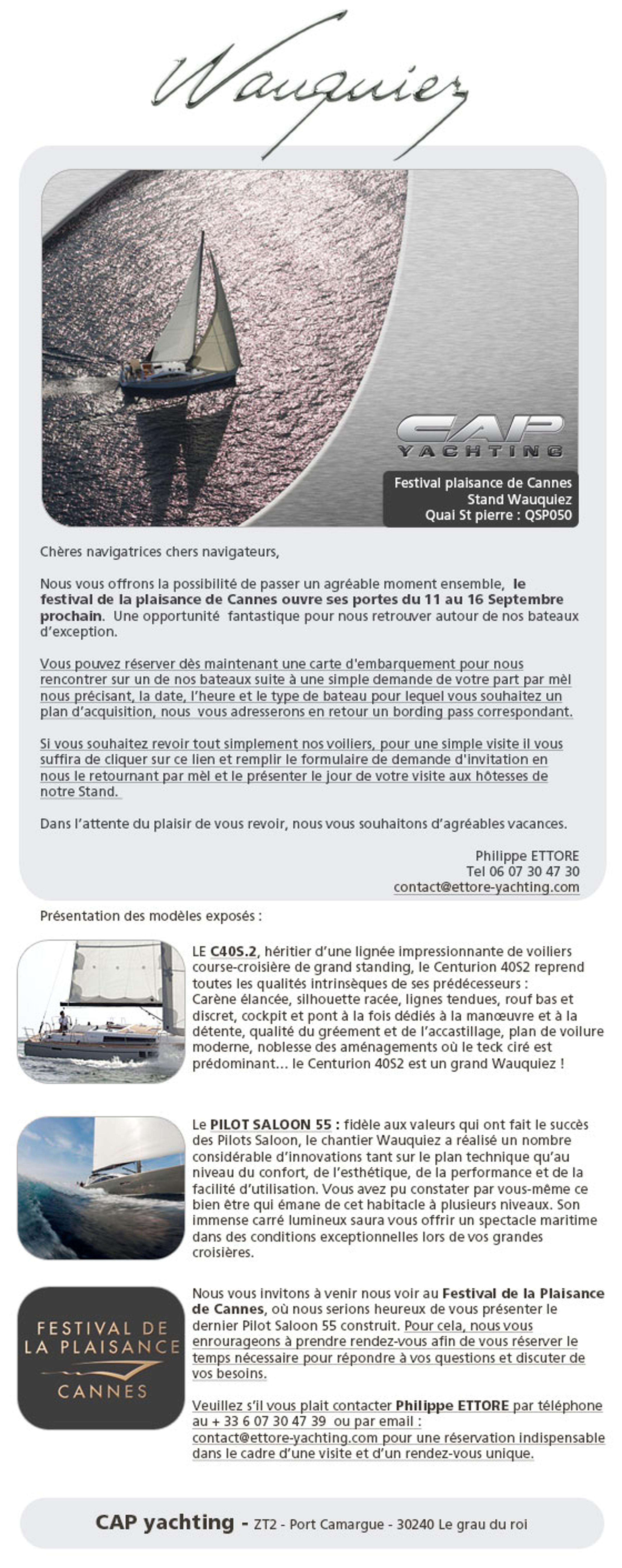 Campagnes d'emailing nautisme - Ettore Yachting