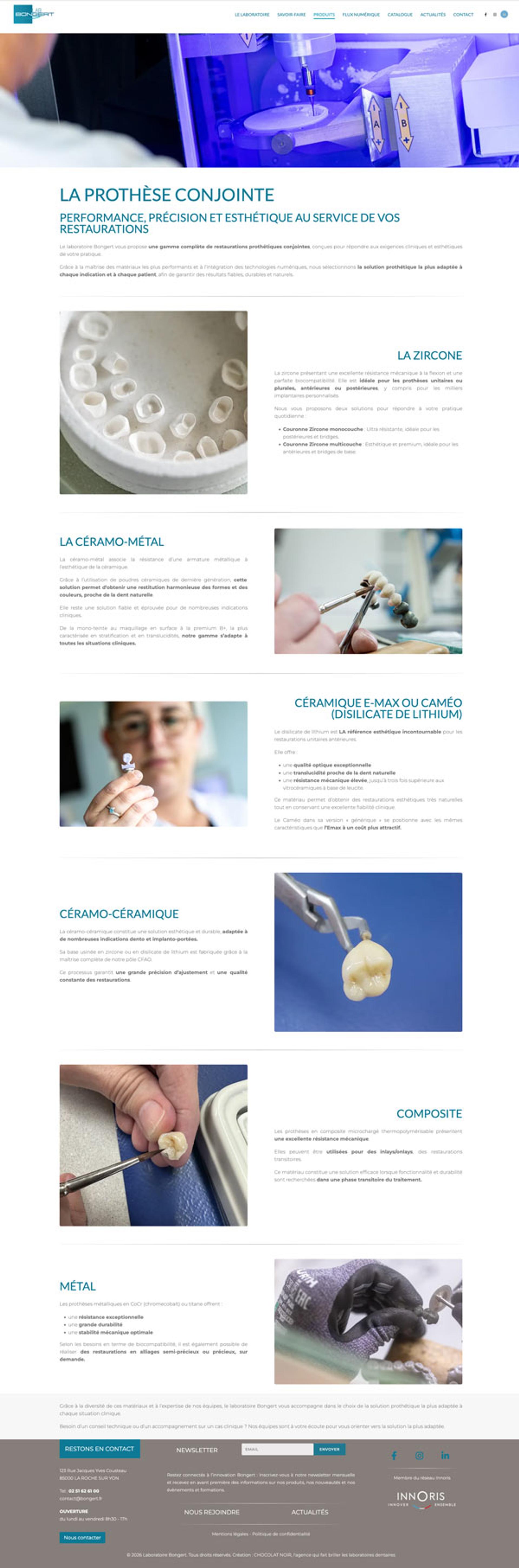 Laboratoire BONGERT — Création du site internet
