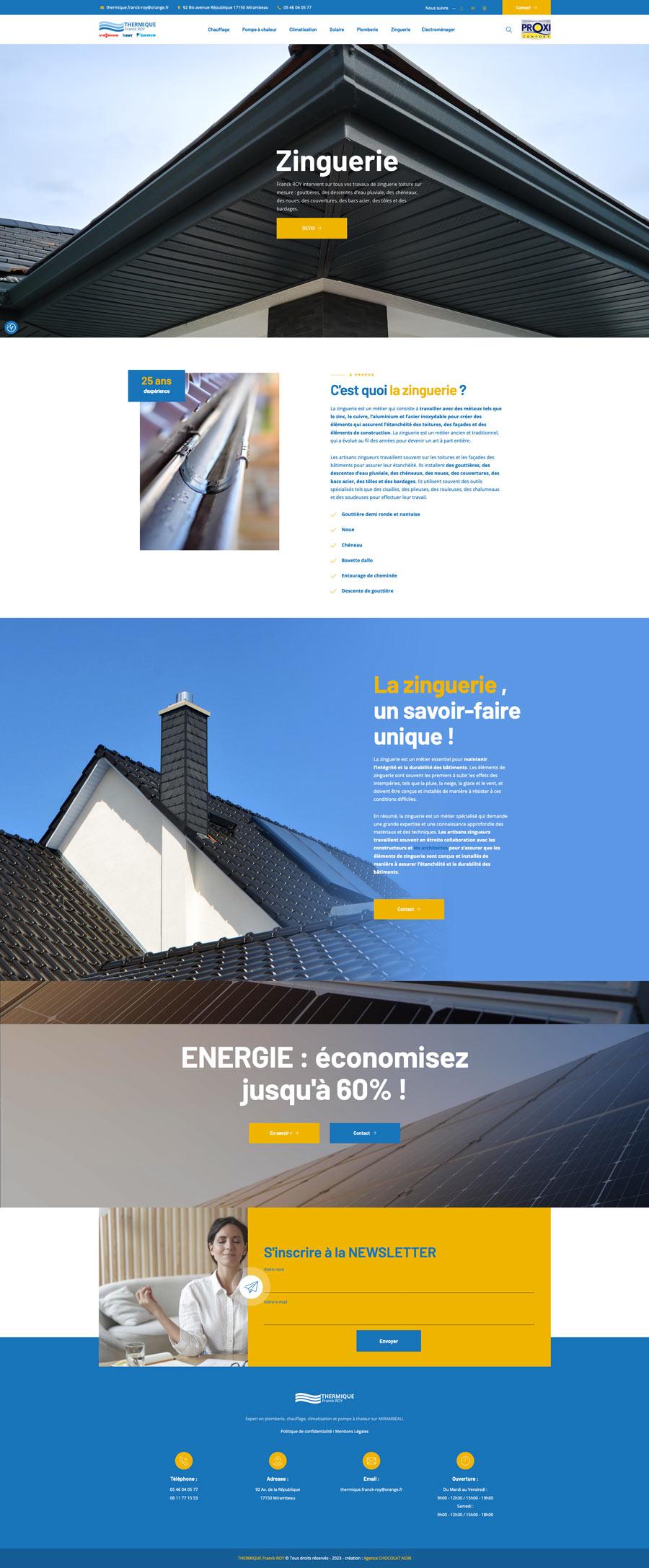 Création site internet plombier
