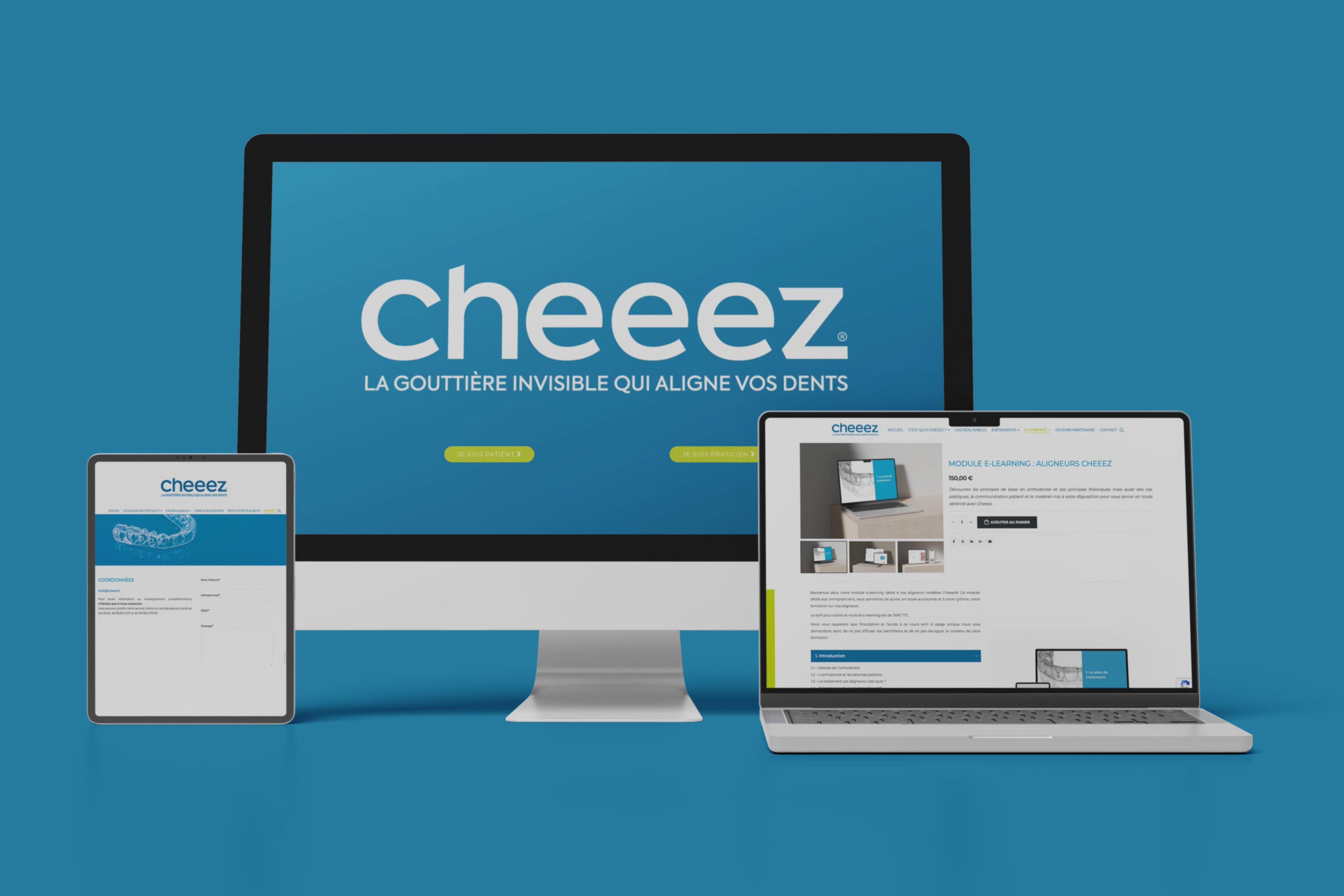 Site web aligneur dentaire Cheeez