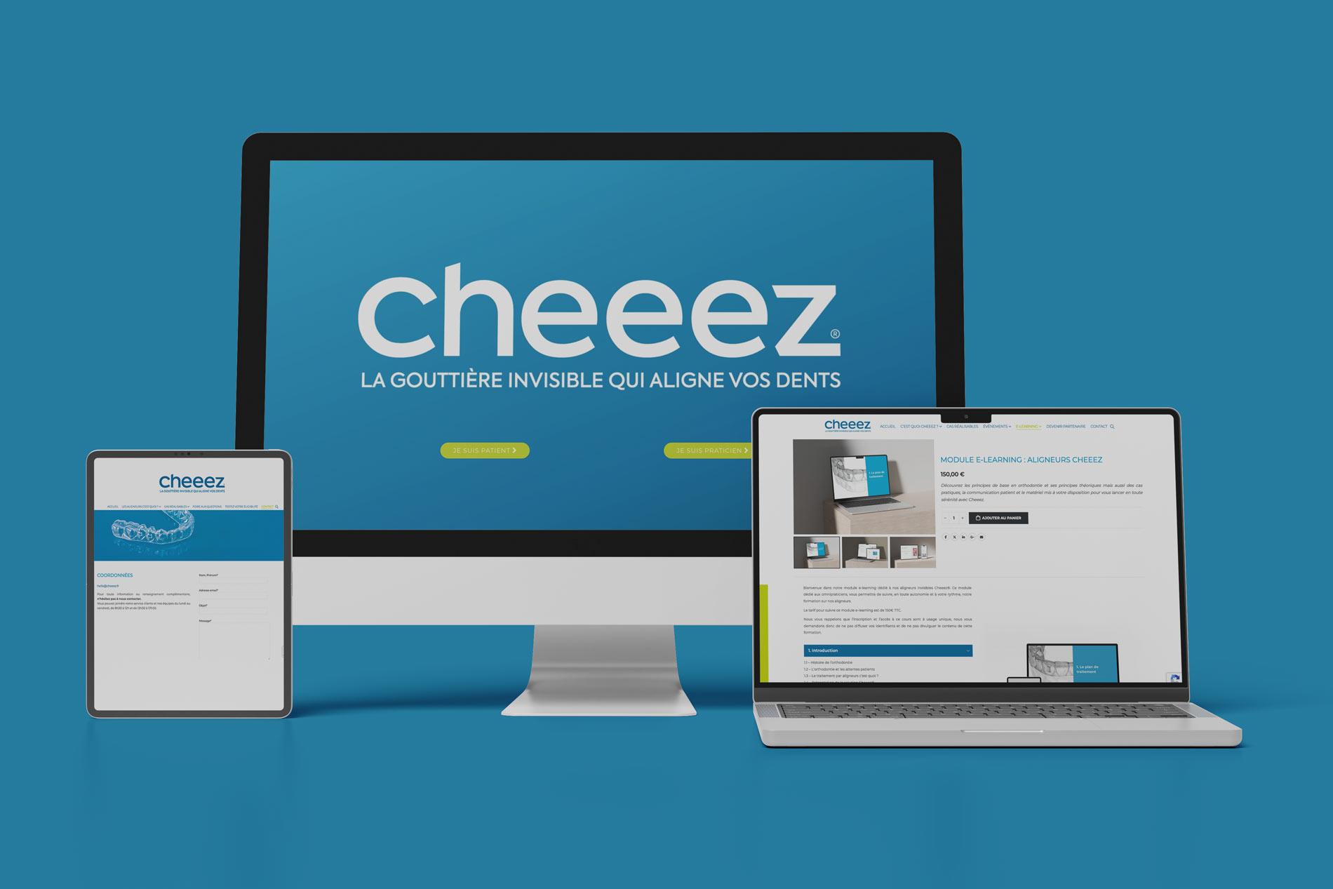 Site web aligneur dentaire Cheeez