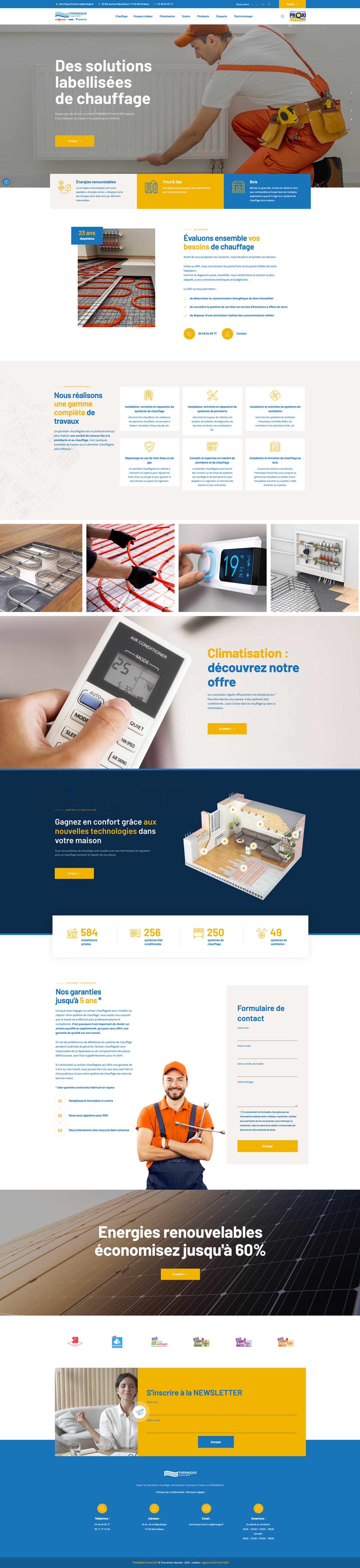 Création site internet plombier