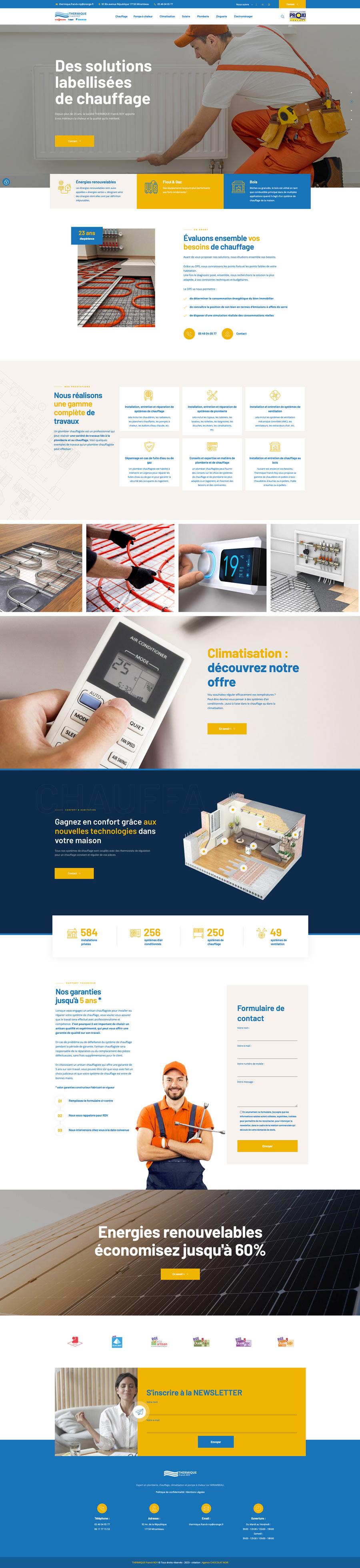 Création site internet plombier