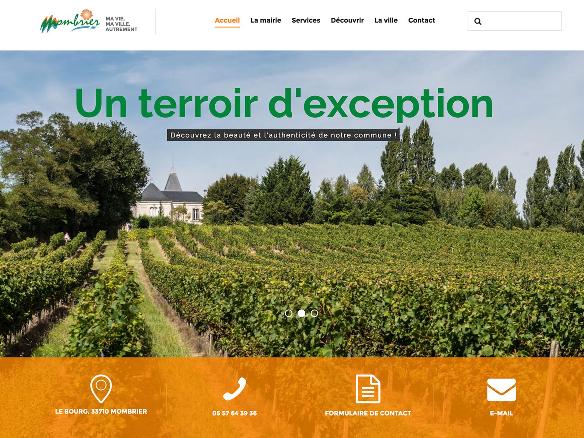 création site internet mairie MOMBRIER