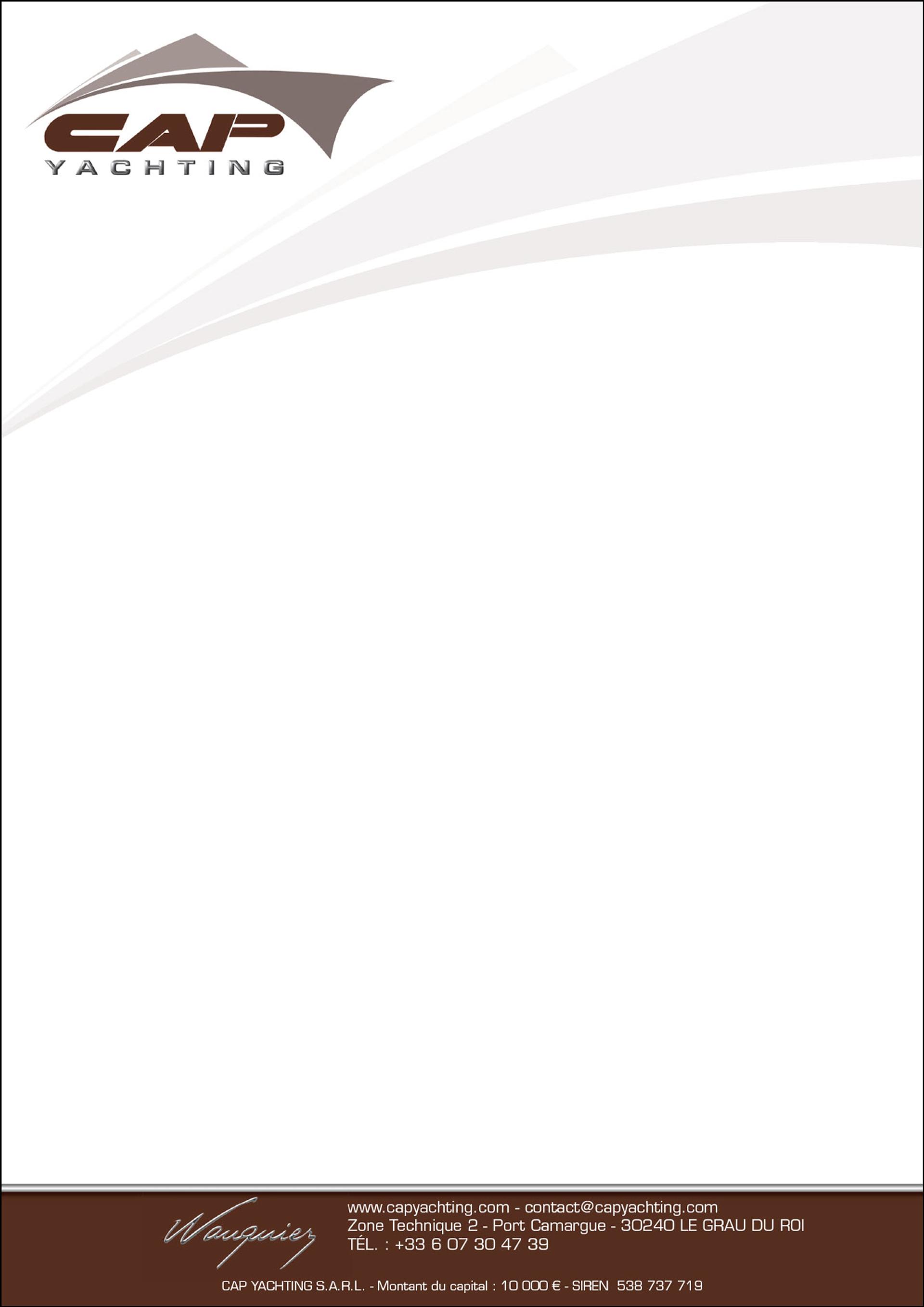Papier en-tête nautisme