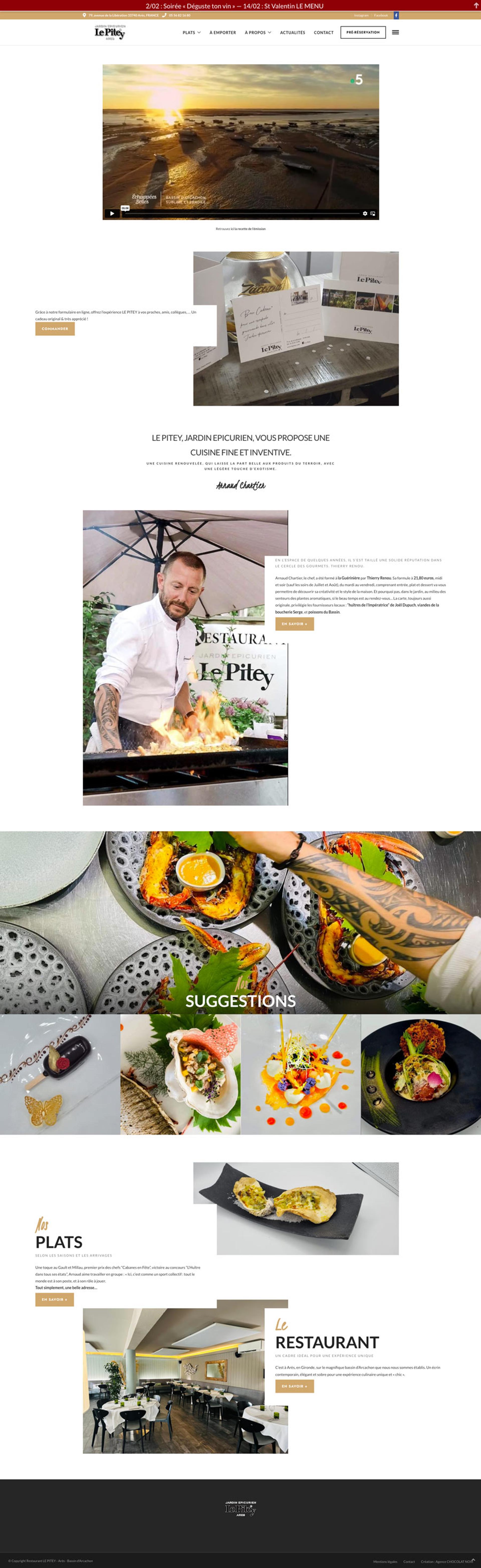 site web restaurant