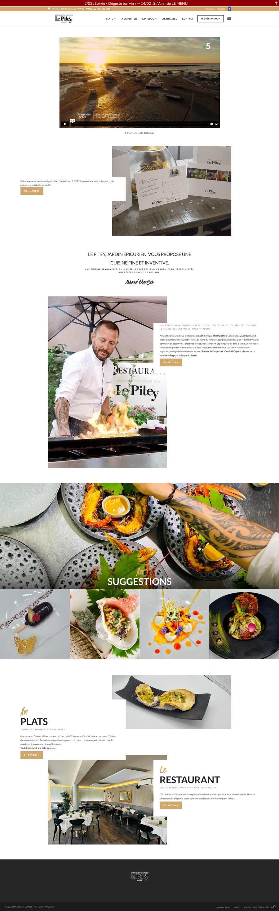 site web restaurant