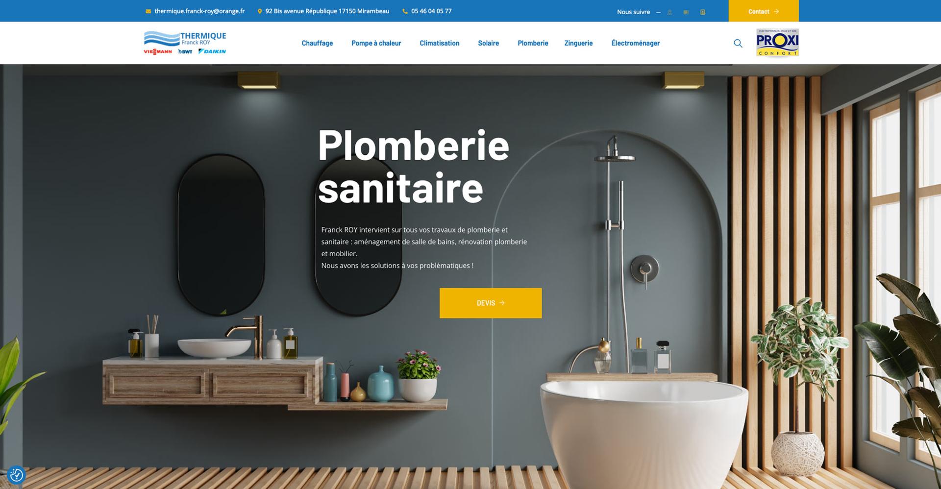 Création site internet plombier
