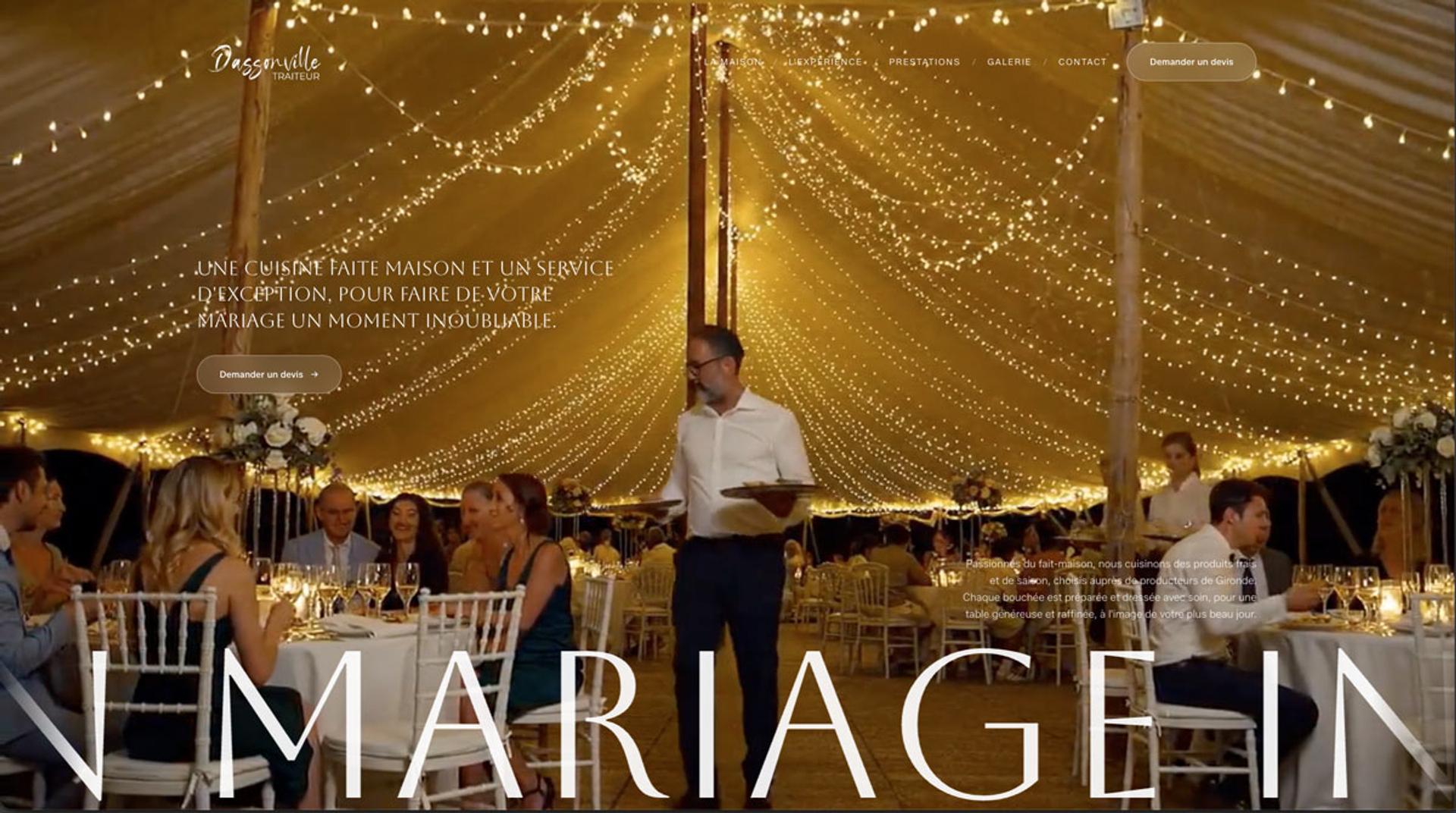 Landing page mariage — Dassonville Traiteur