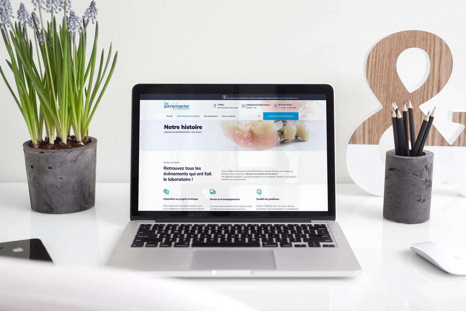 Création site web labo dentaire : Laboratoire DE PANNEMAECKER
