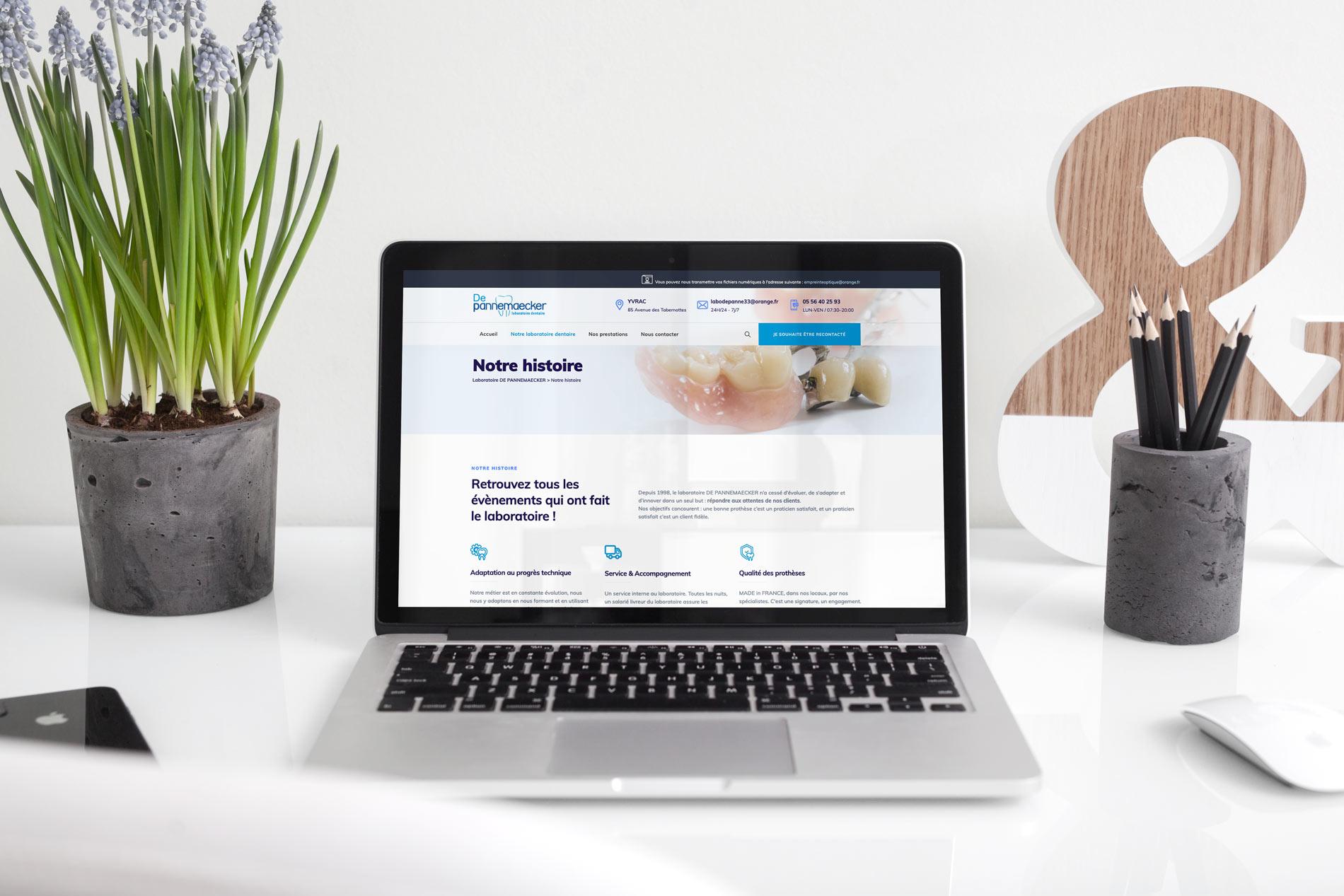 Création site web labo dentaire : Laboratoire DE PANNEMAECKER