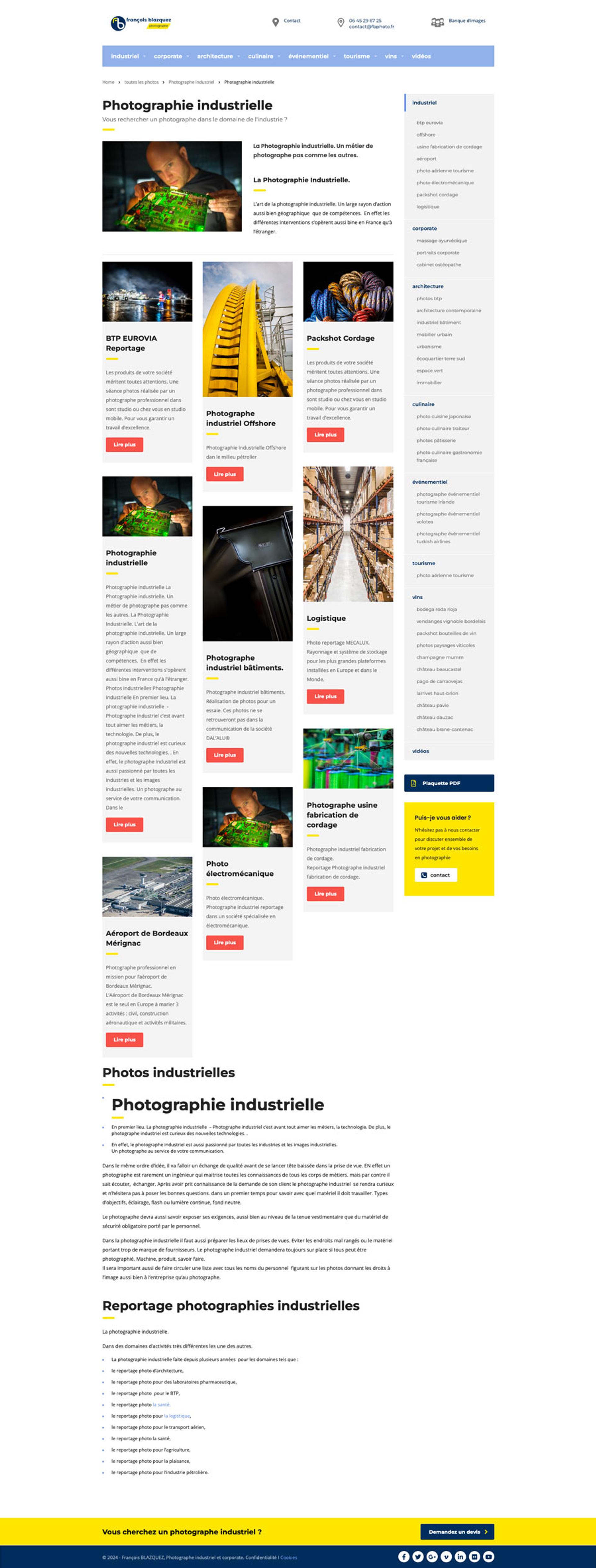 site web photographe