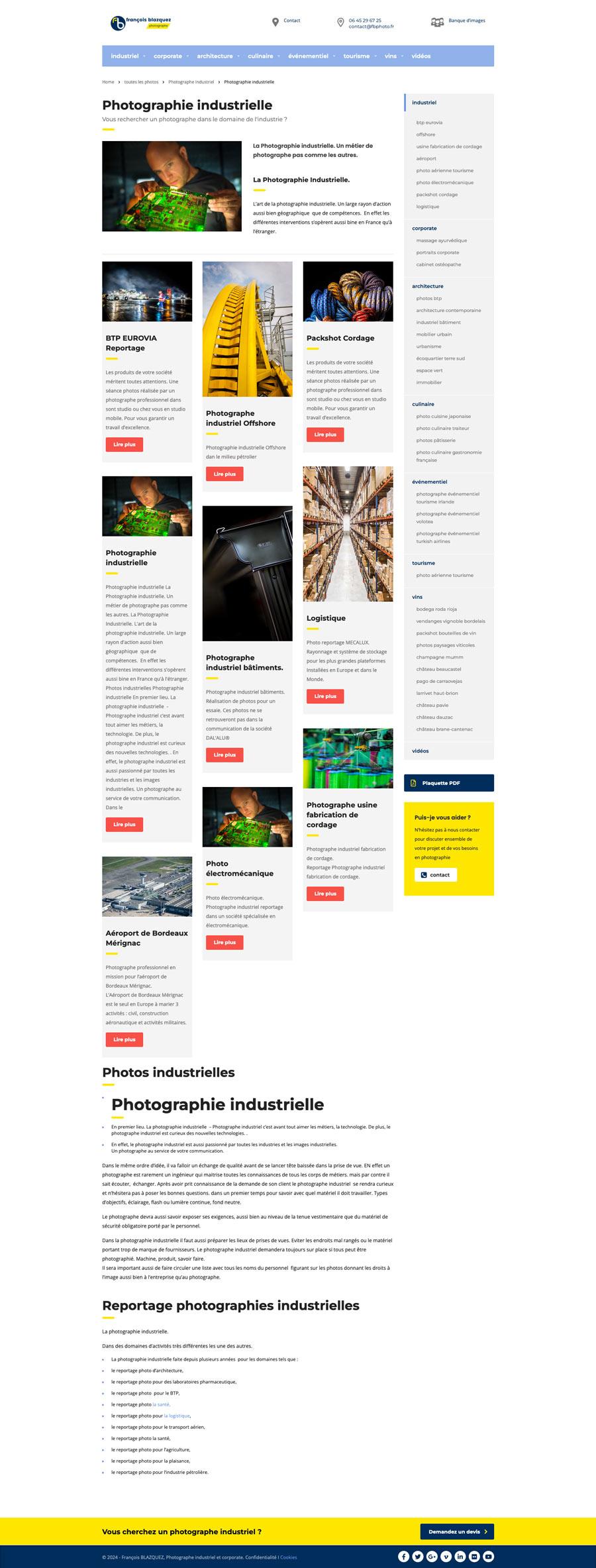 site web photographe