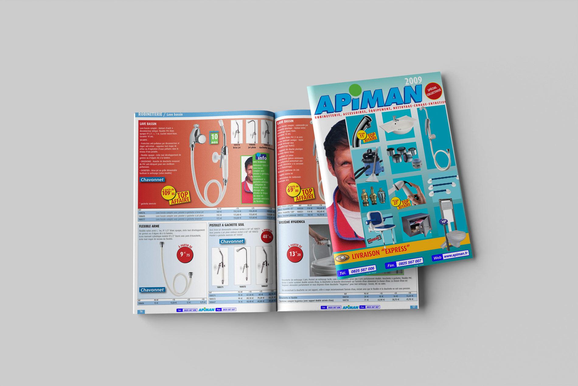 Catalogue robinetterie, accessoires et entretien collectivités APIMAN 2009