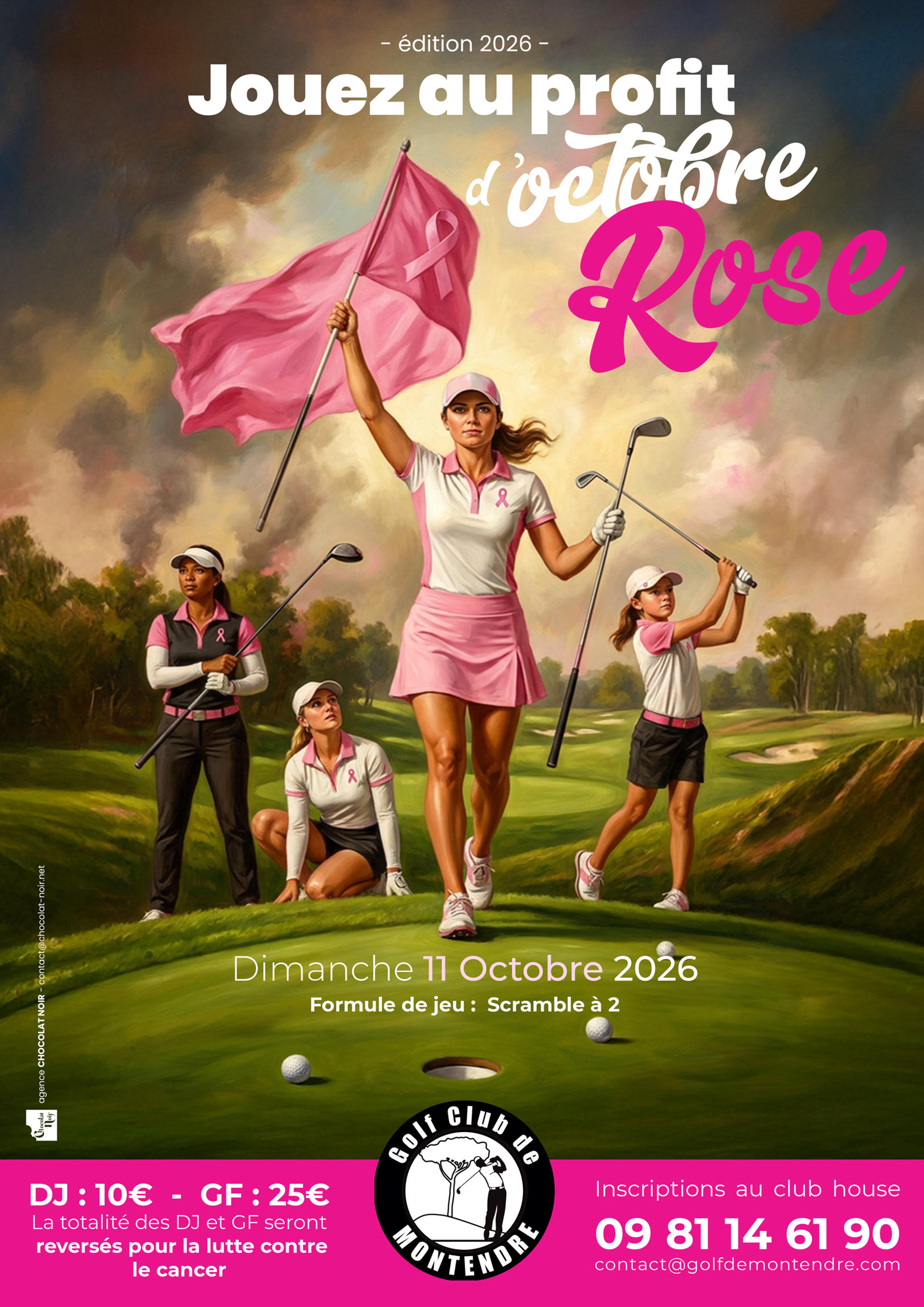 Affiche Octobre Rose 2026 — Golf Club de Montendre