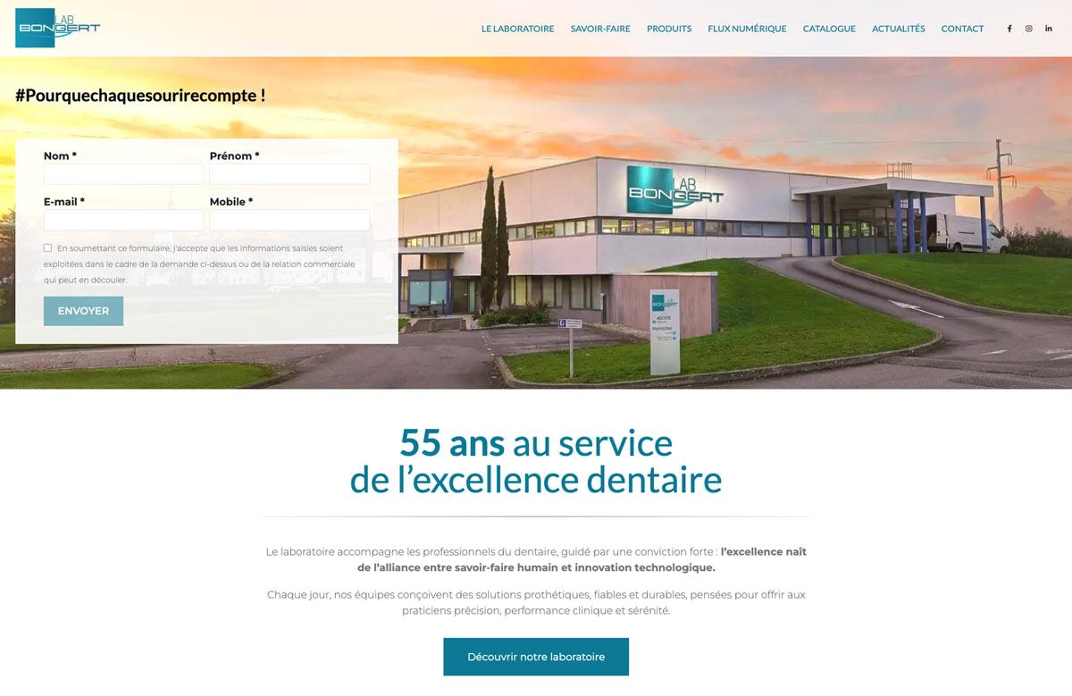 Laboratoire BONGERT — Création du site internet