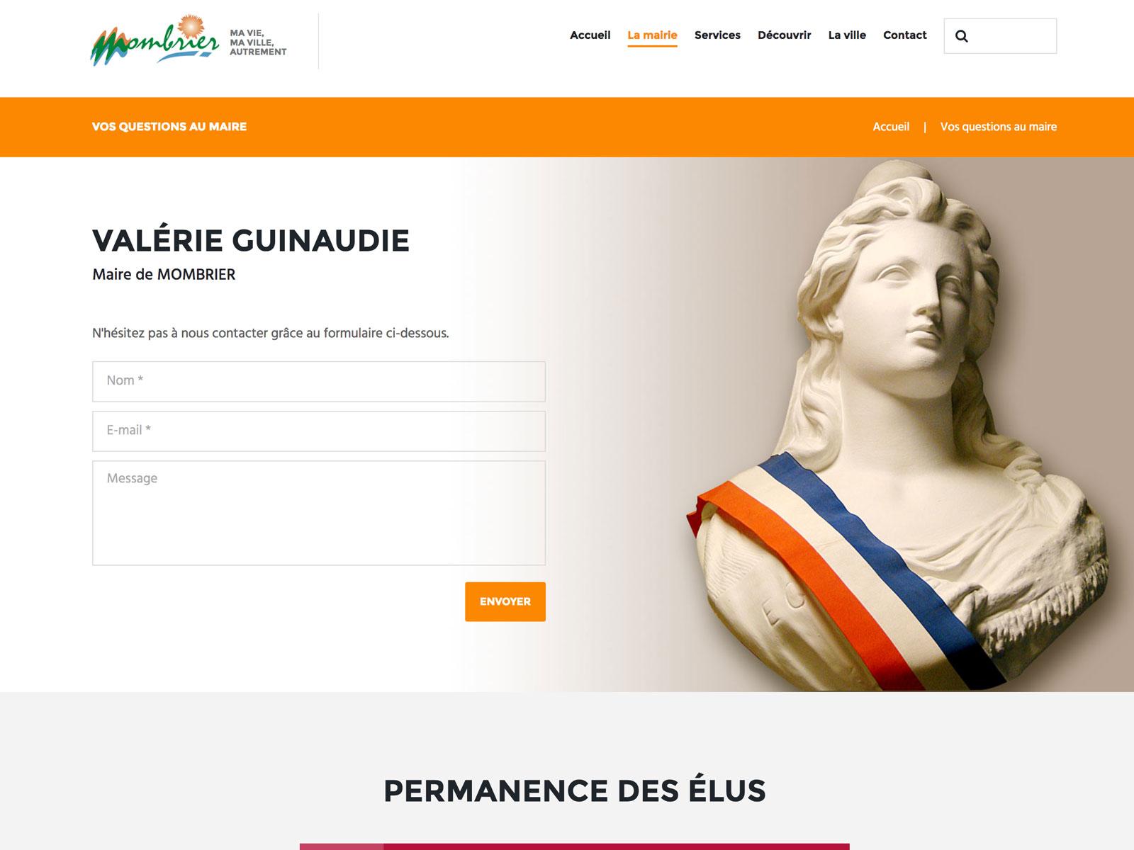 création site internet mairie MOMBRIER