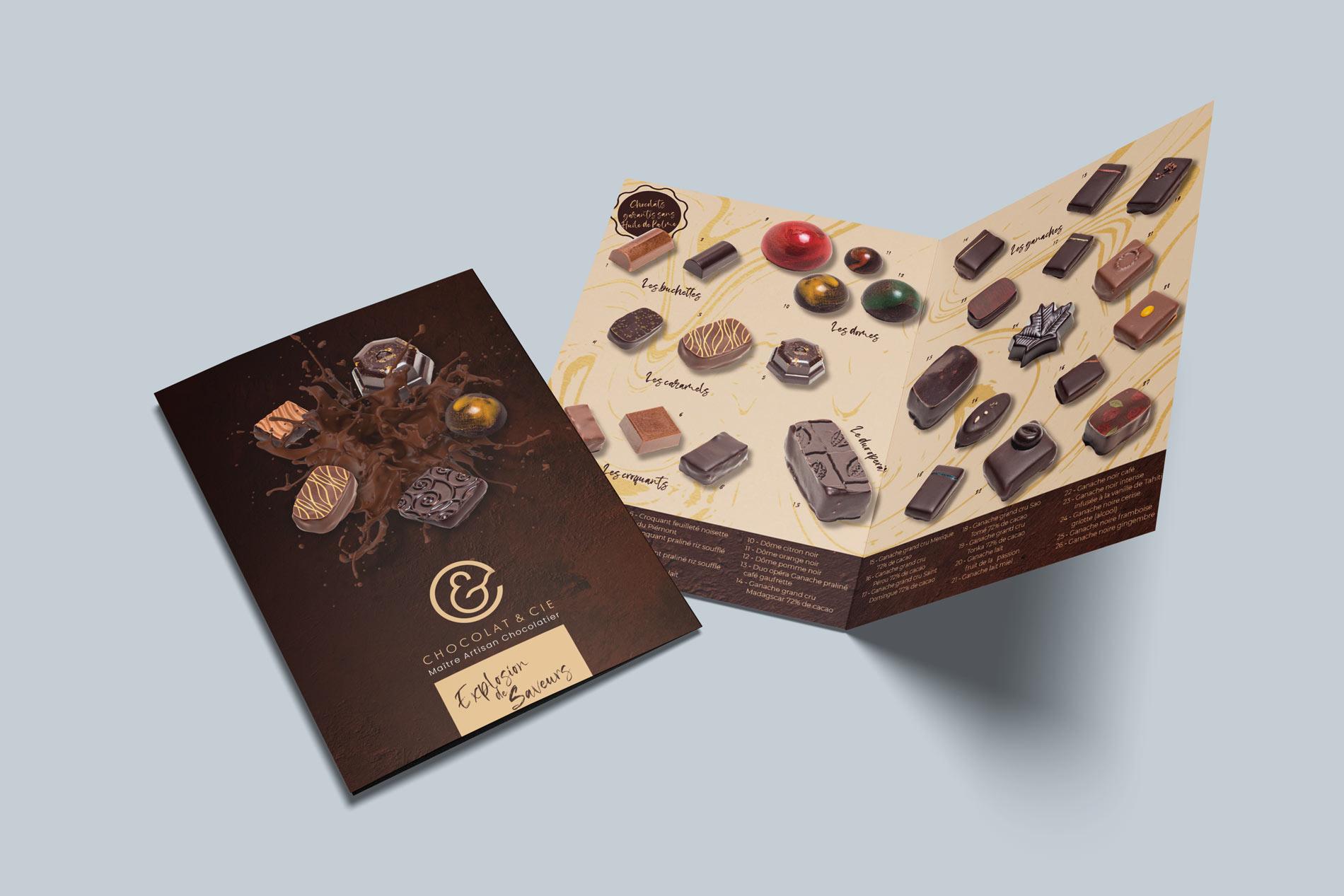 Plaquette artisan chocolatier - CHOCOLAT & Cie