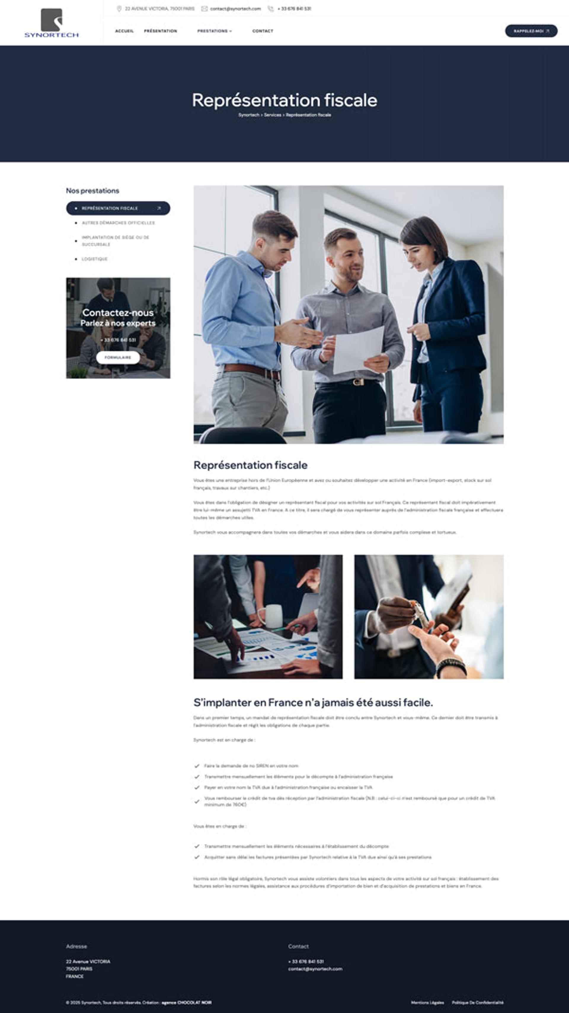 page-representation-fiscale-capture-creation-site-web-corporate-synortech