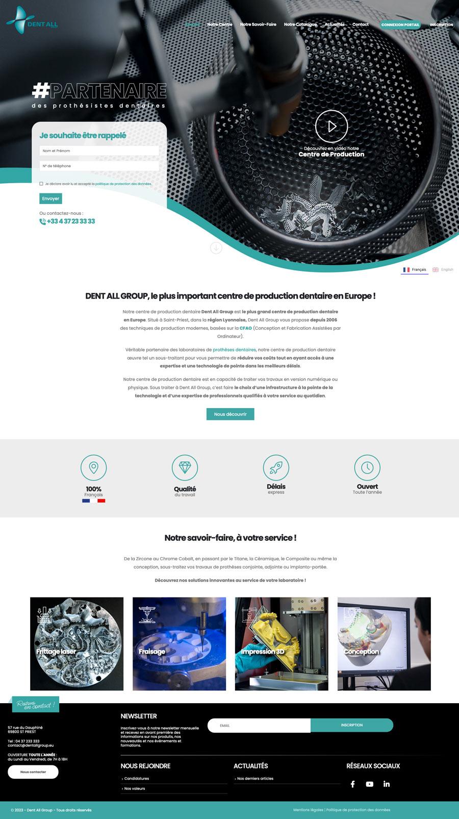 création site web centre de prothèses dentaires