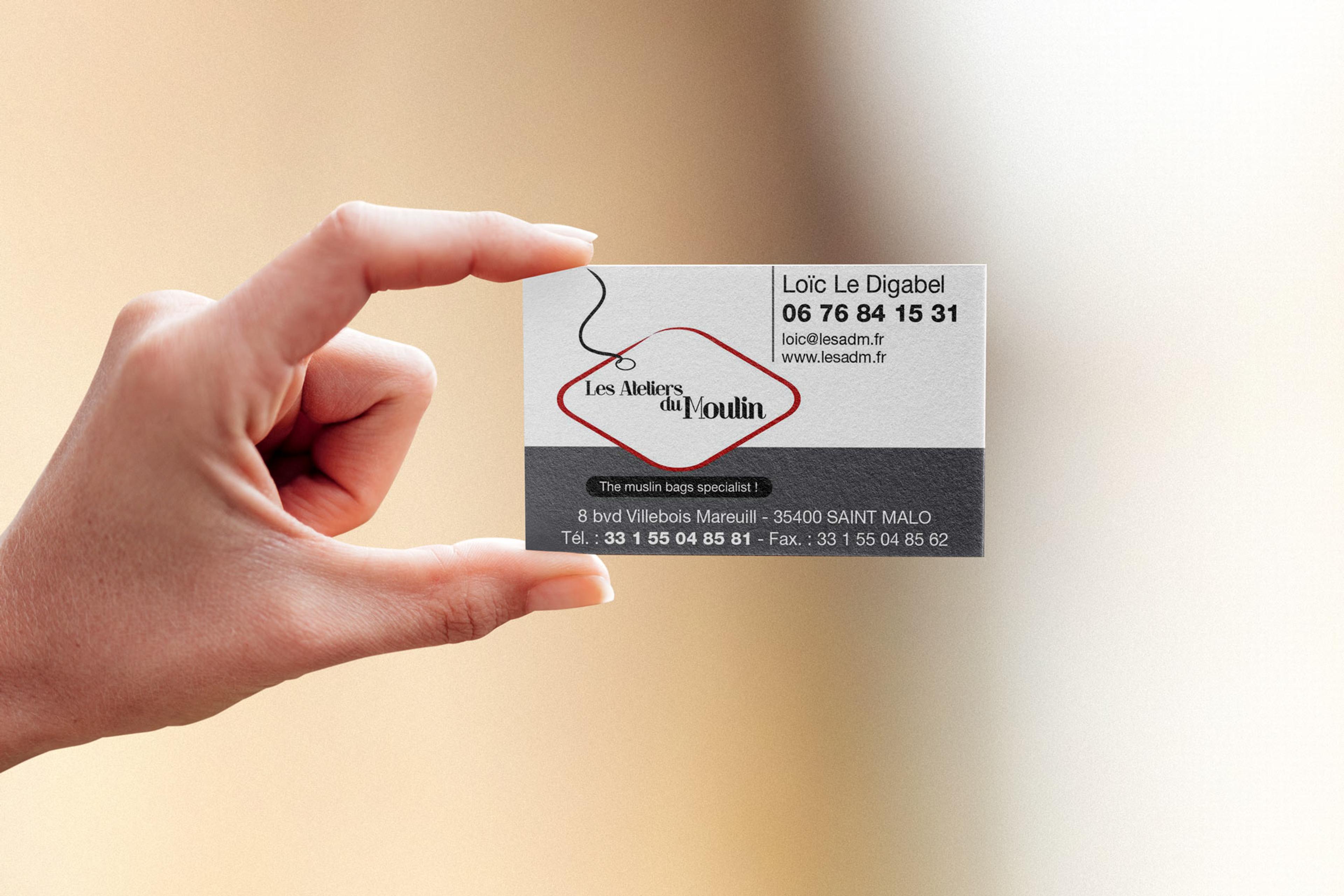 Cartes de visite thé : Les Ateliers du Moulin