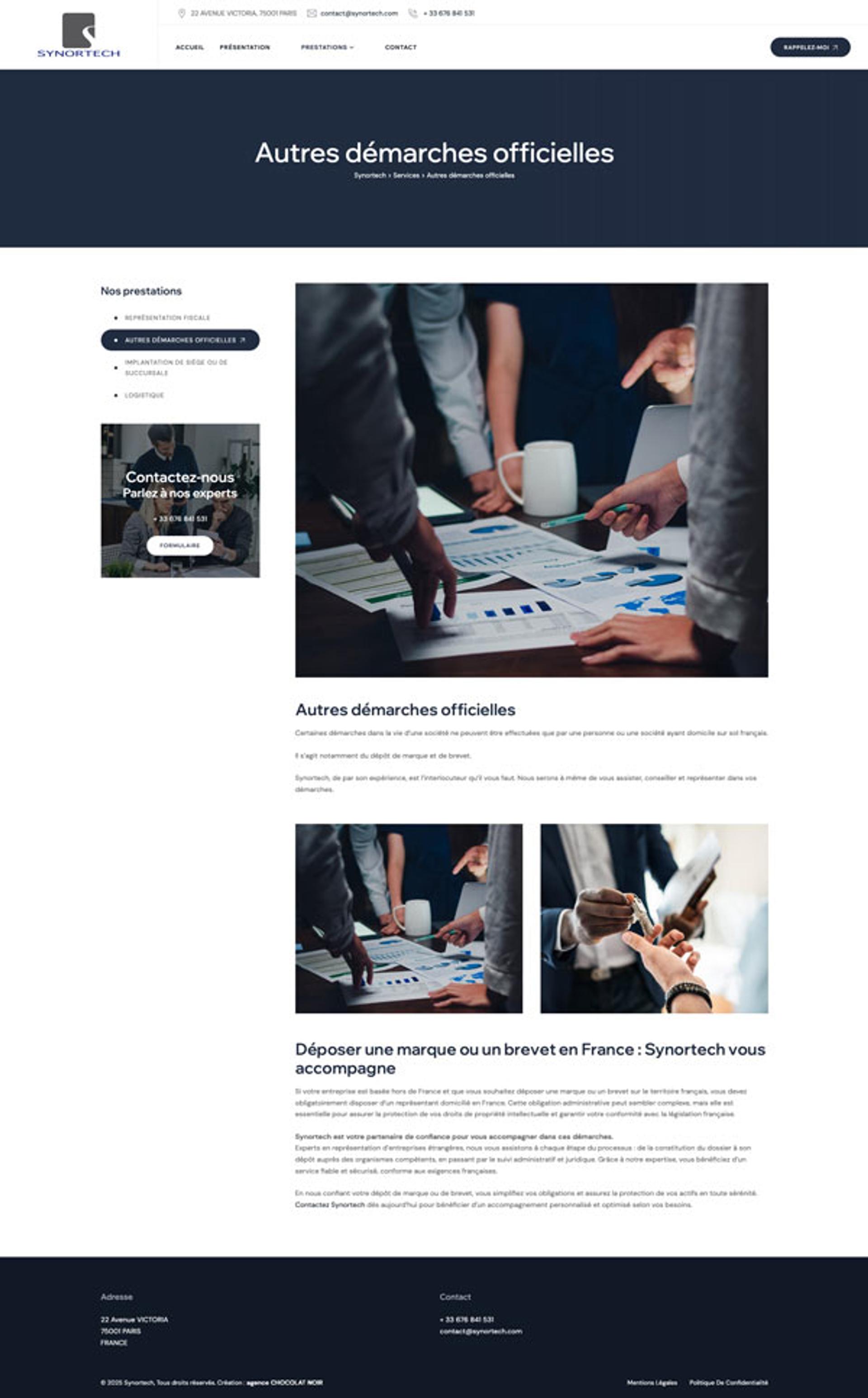 page-demarches-capture-creation-site-web-corporate-synortech