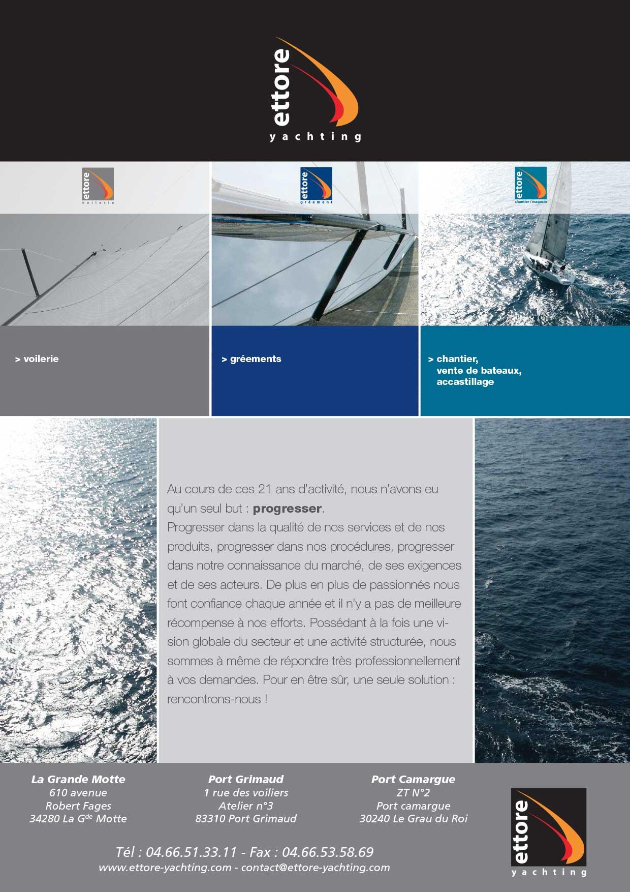 Flyer nautisme : offres spéciales ETTORE Yachting