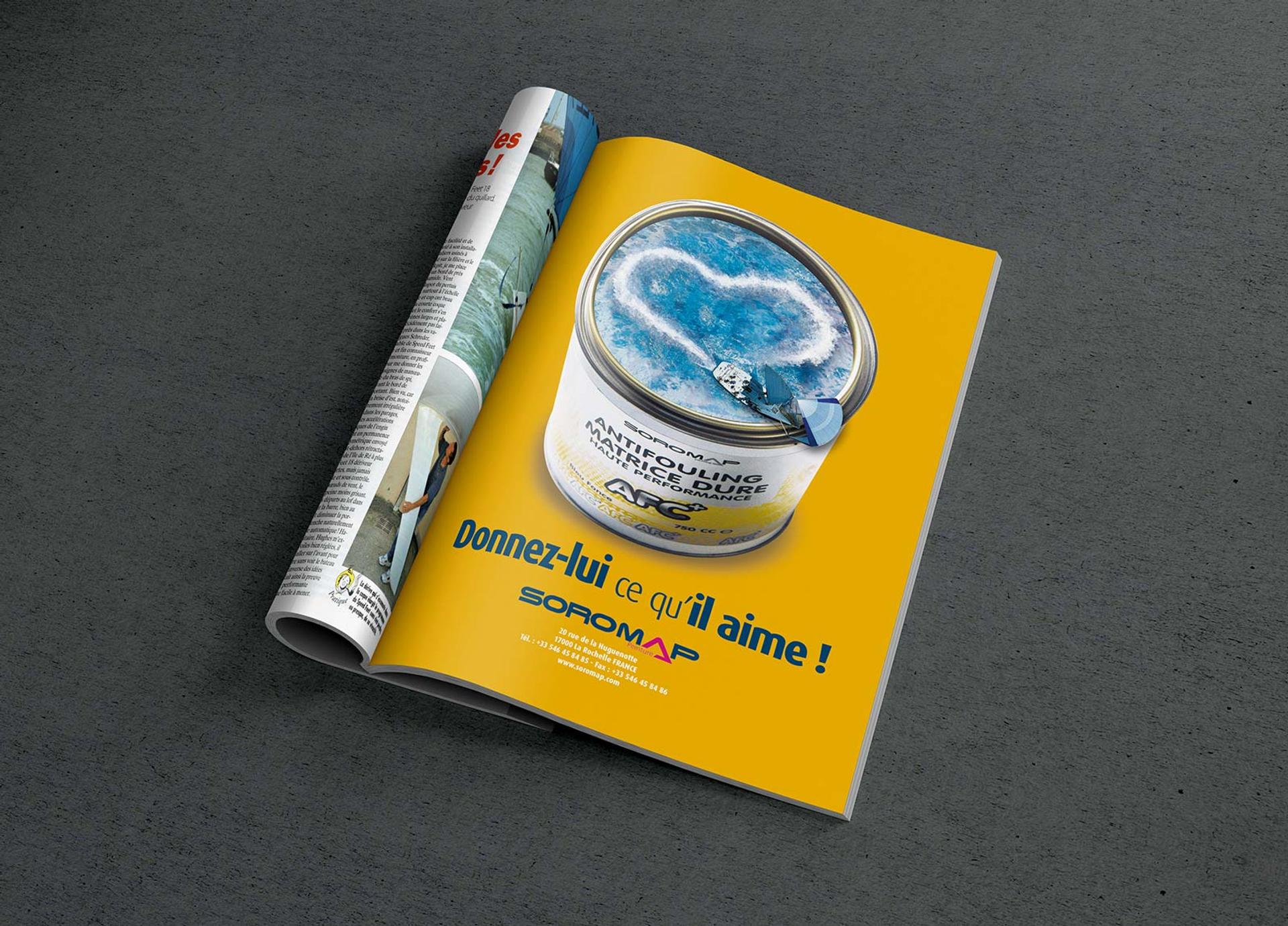 publicité peinture marine