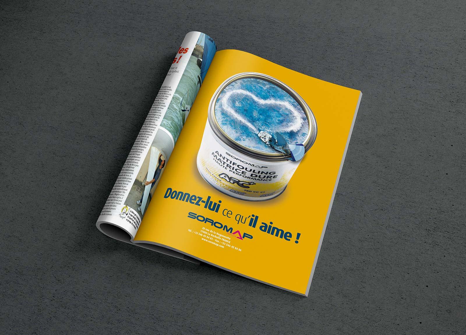 publicité peinture marine