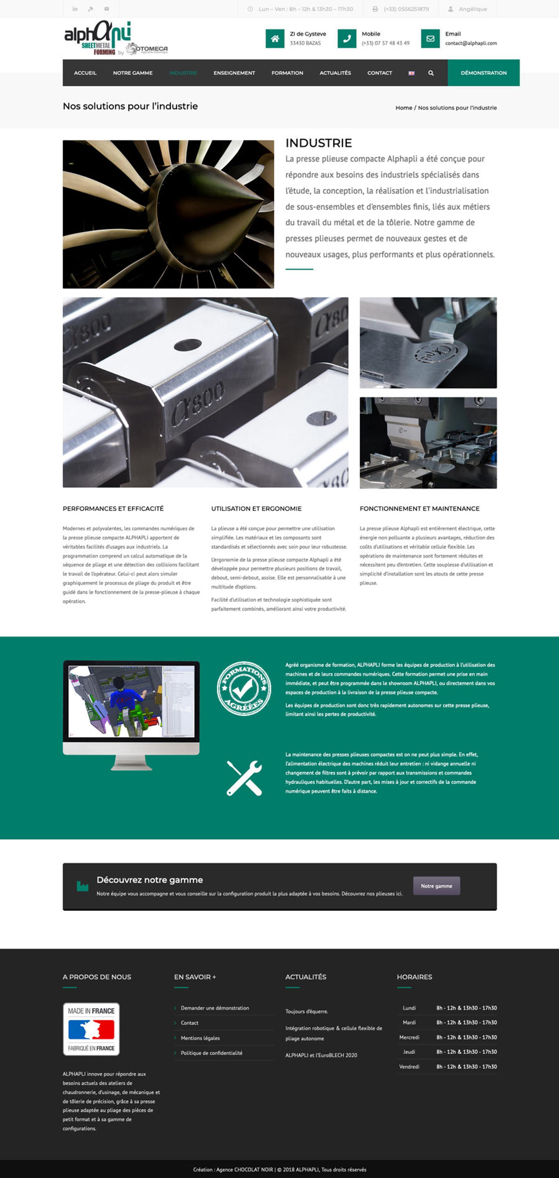site web industrie