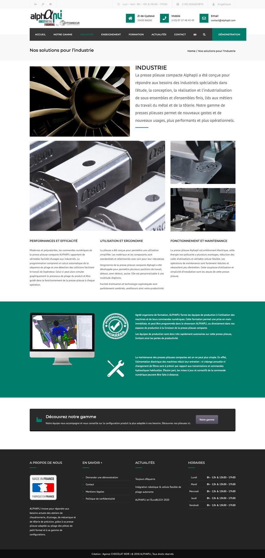 site web industrie