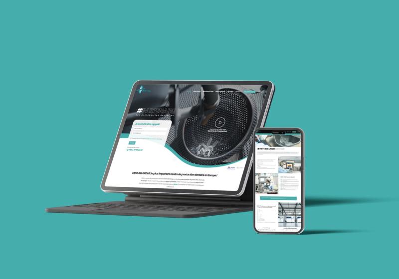 Création site internet fabrication de prothèses dentaires : DENT ALL GROUP
