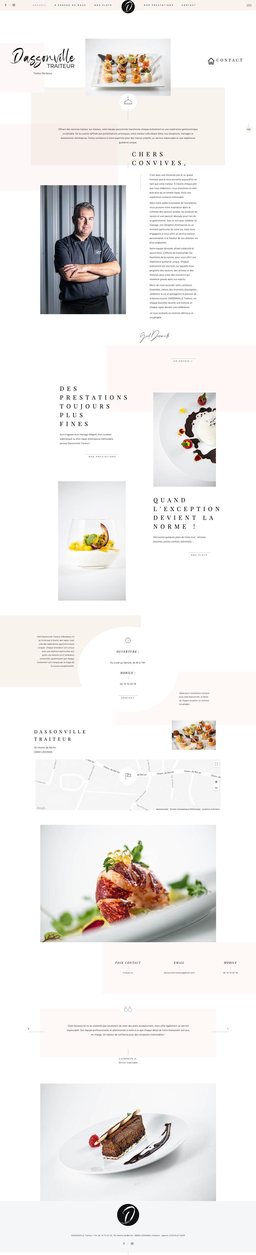 création site web traiteur