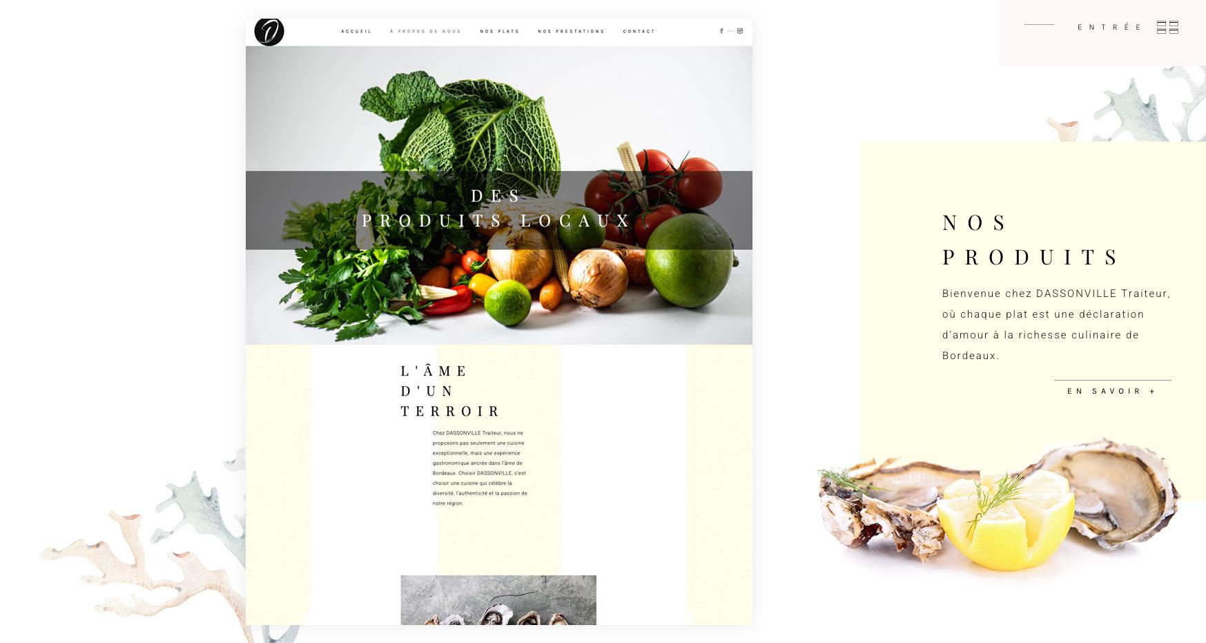 création site web traiteur