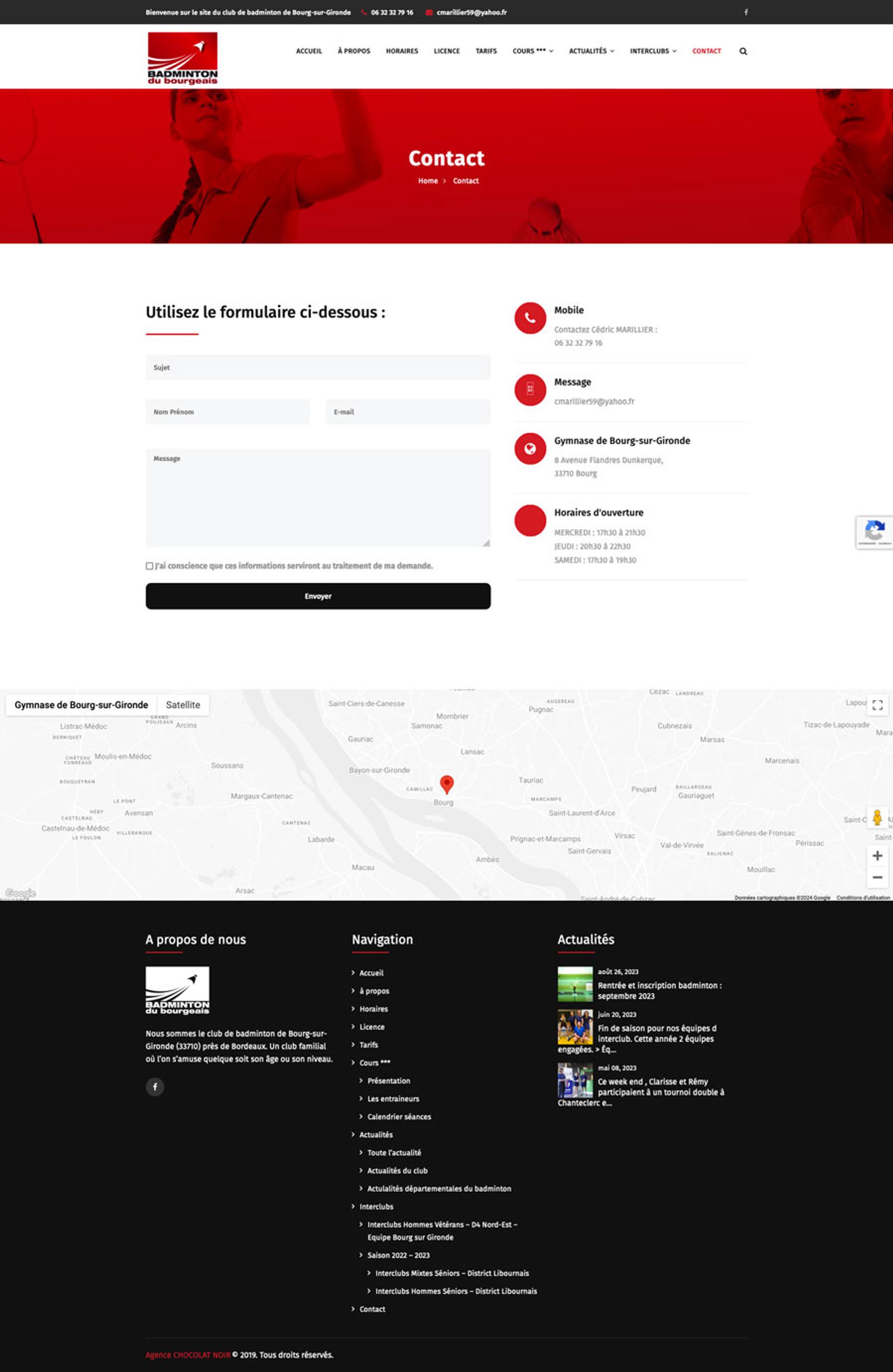 site web club de bad