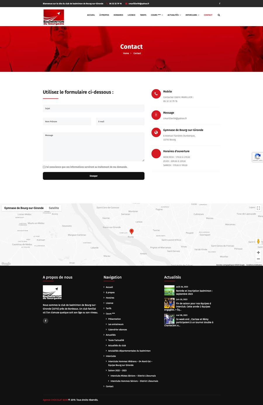 site web club de bad