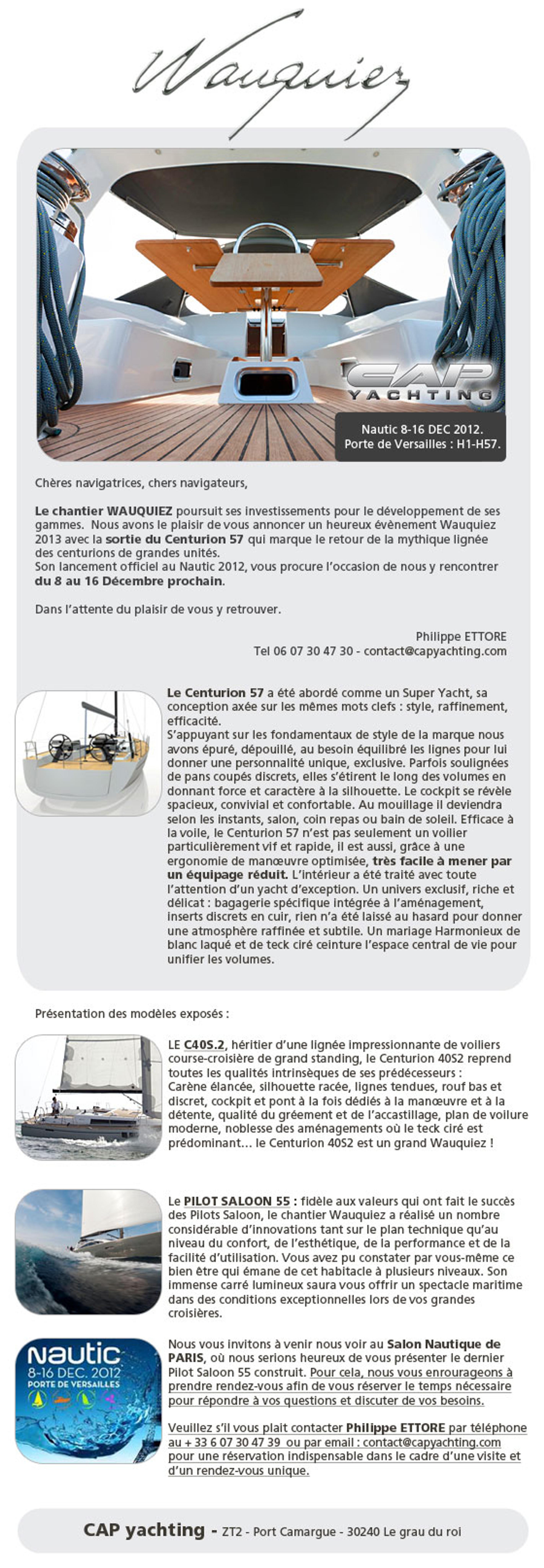 Email yachting : newsletter Ettore Yachting