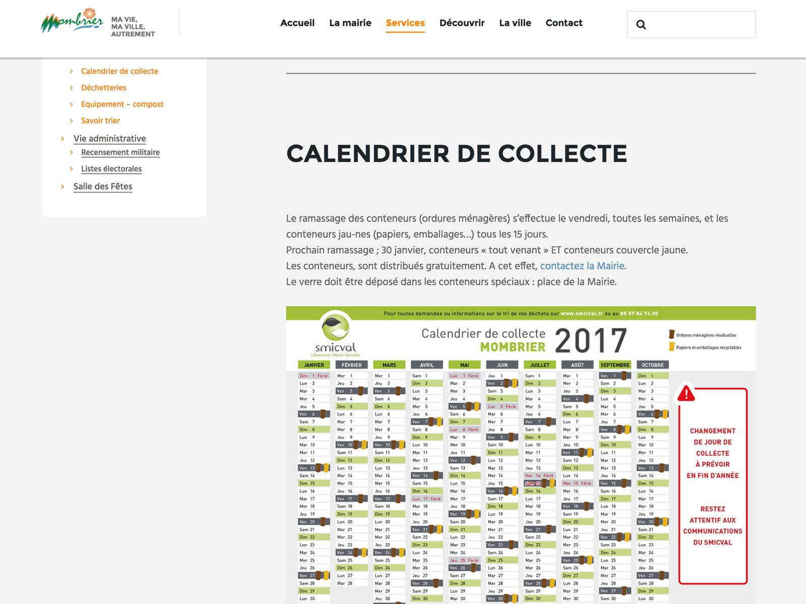 création site internet mairie MOMBRIER