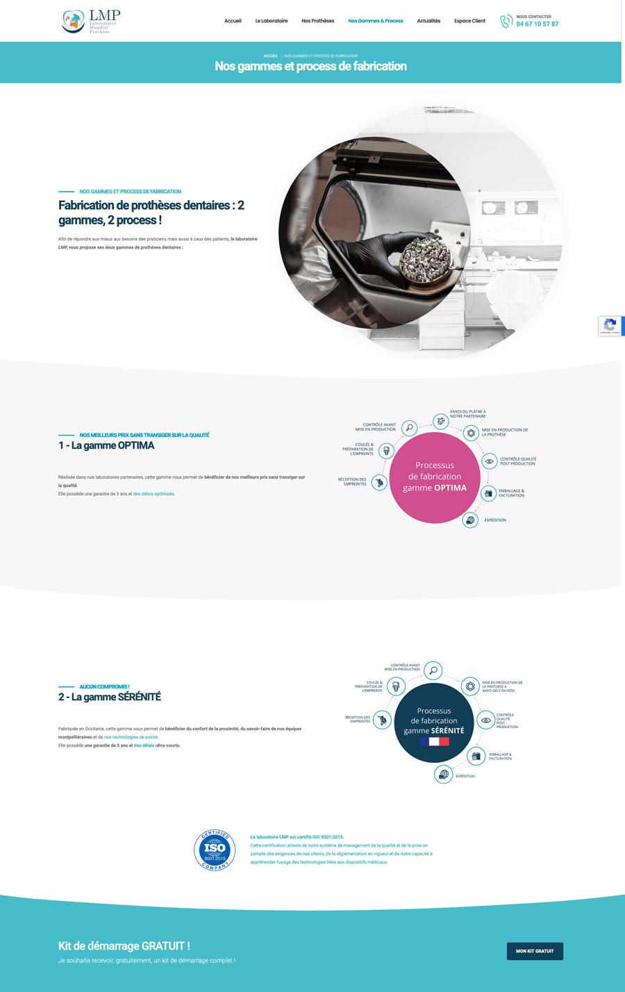 site wordpress labo dentaire
