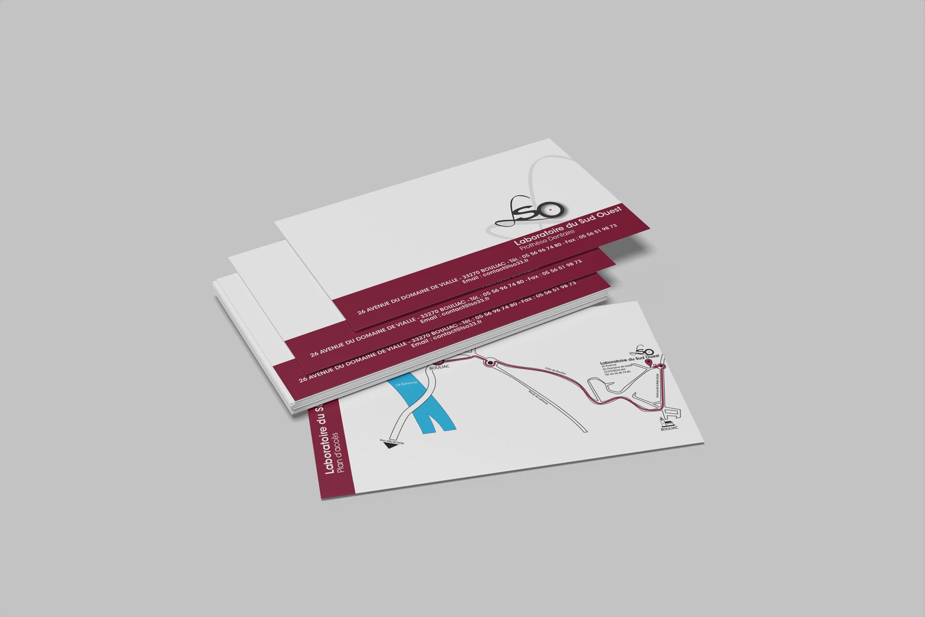 Carte de correspondance laboratoire dentaire : LSO