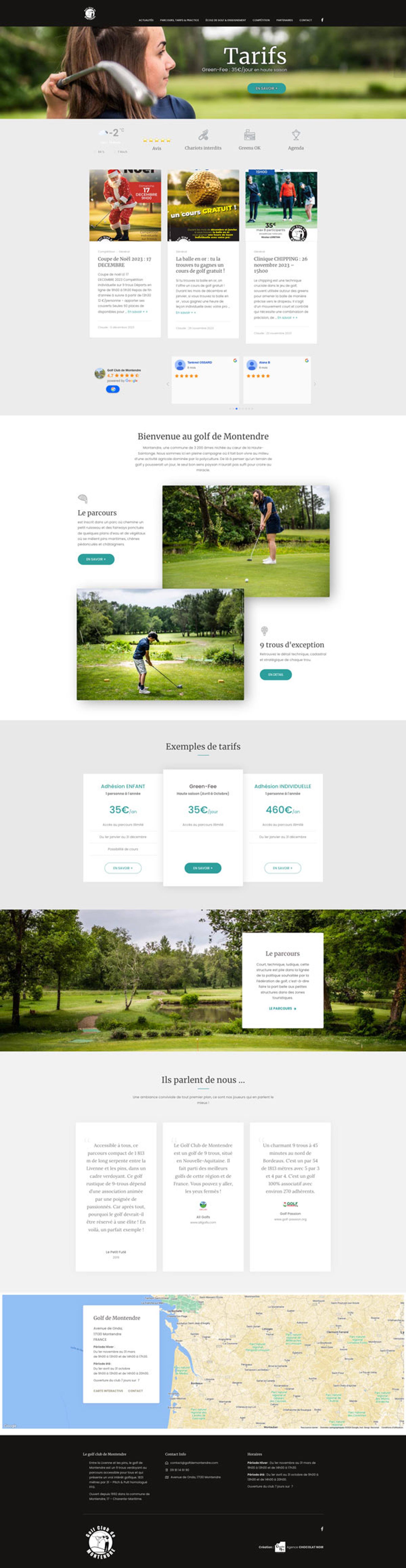design site de golf
