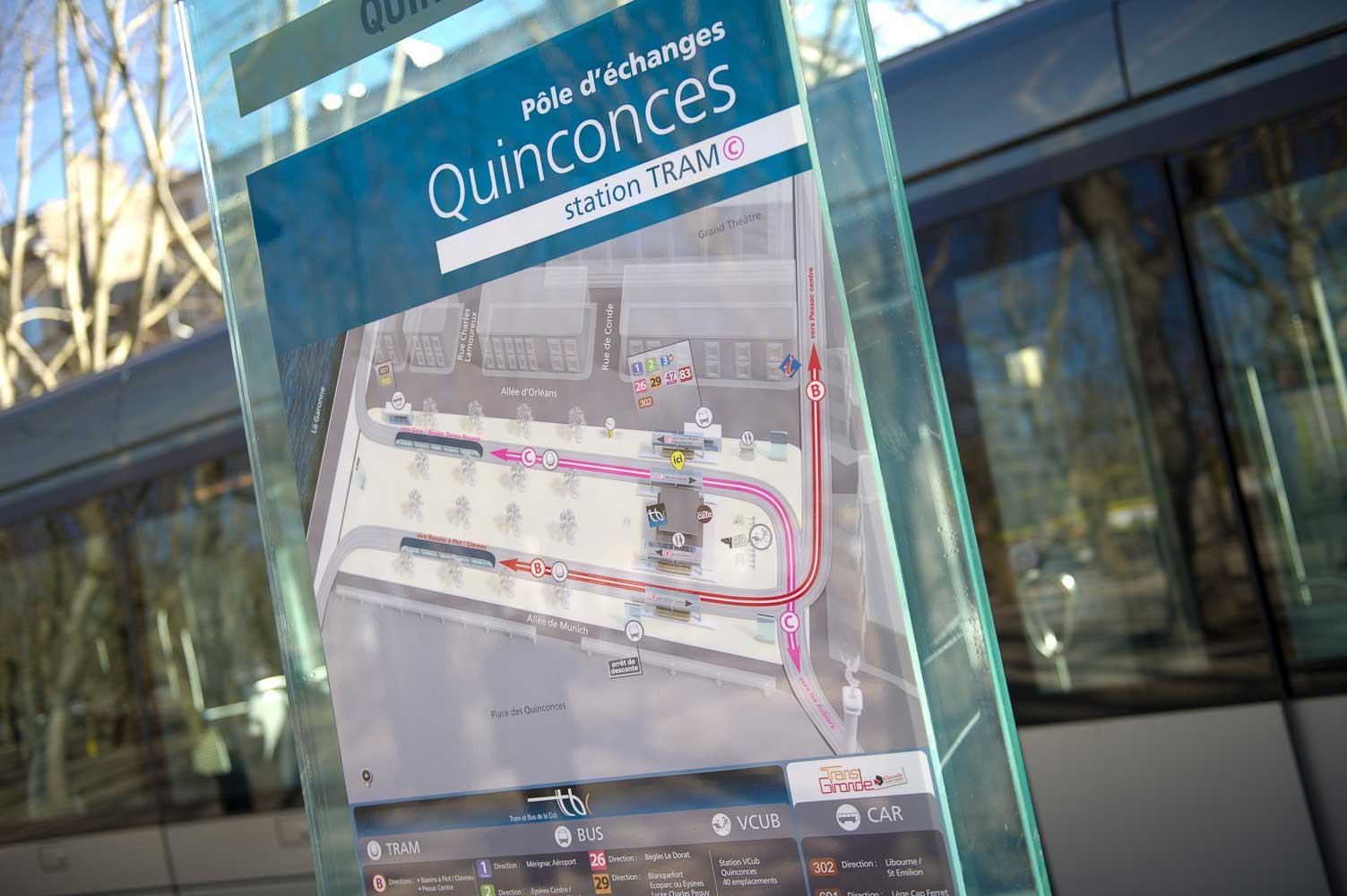 signalétique Bordeaux Quinconces