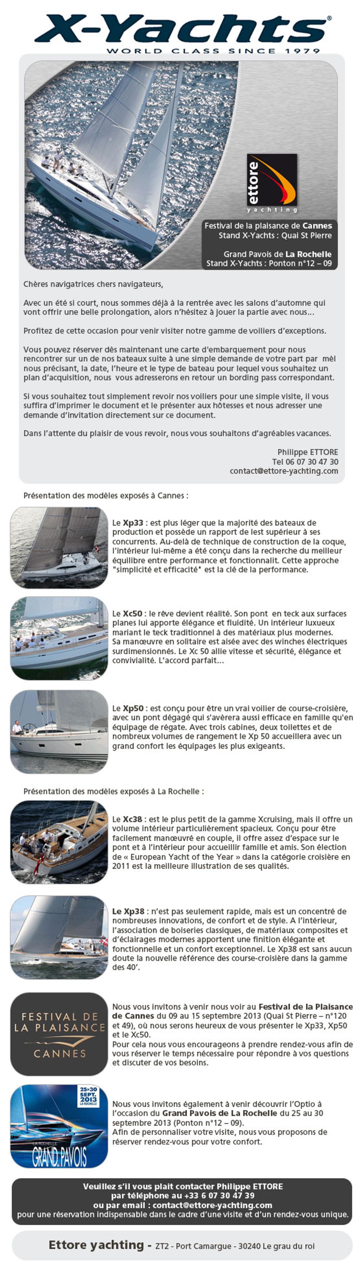 Création de newsletter : Ettore Yachting