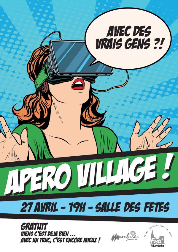 Affiche d'apéritif de village