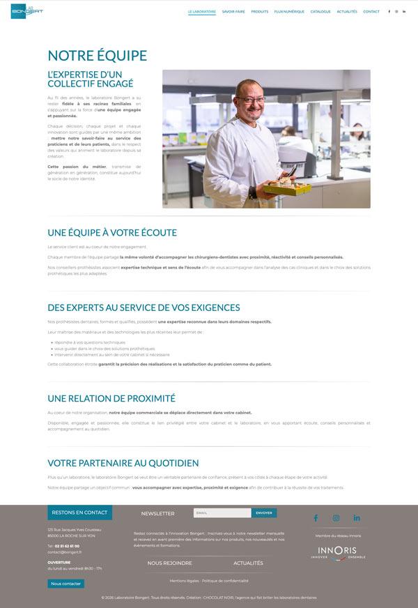 Laboratoire BONGERT — Création du site internet