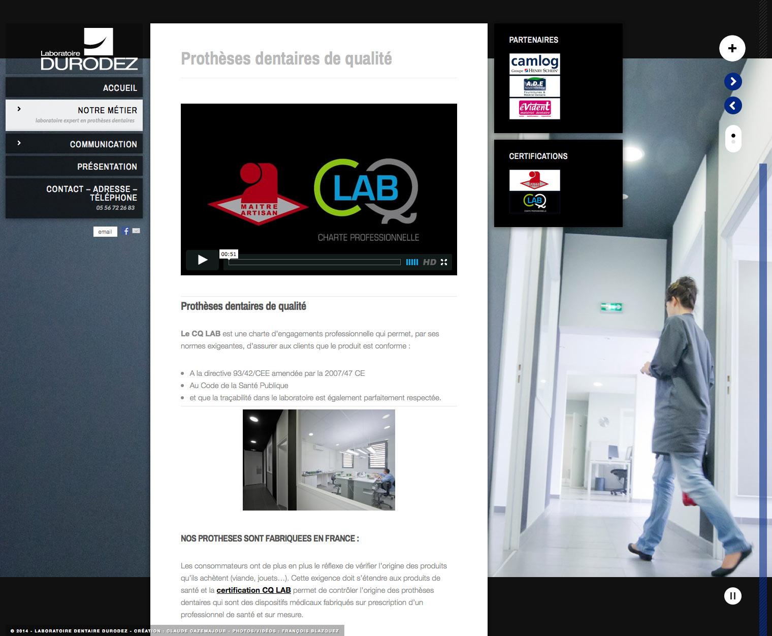 création site internet labo dentaire