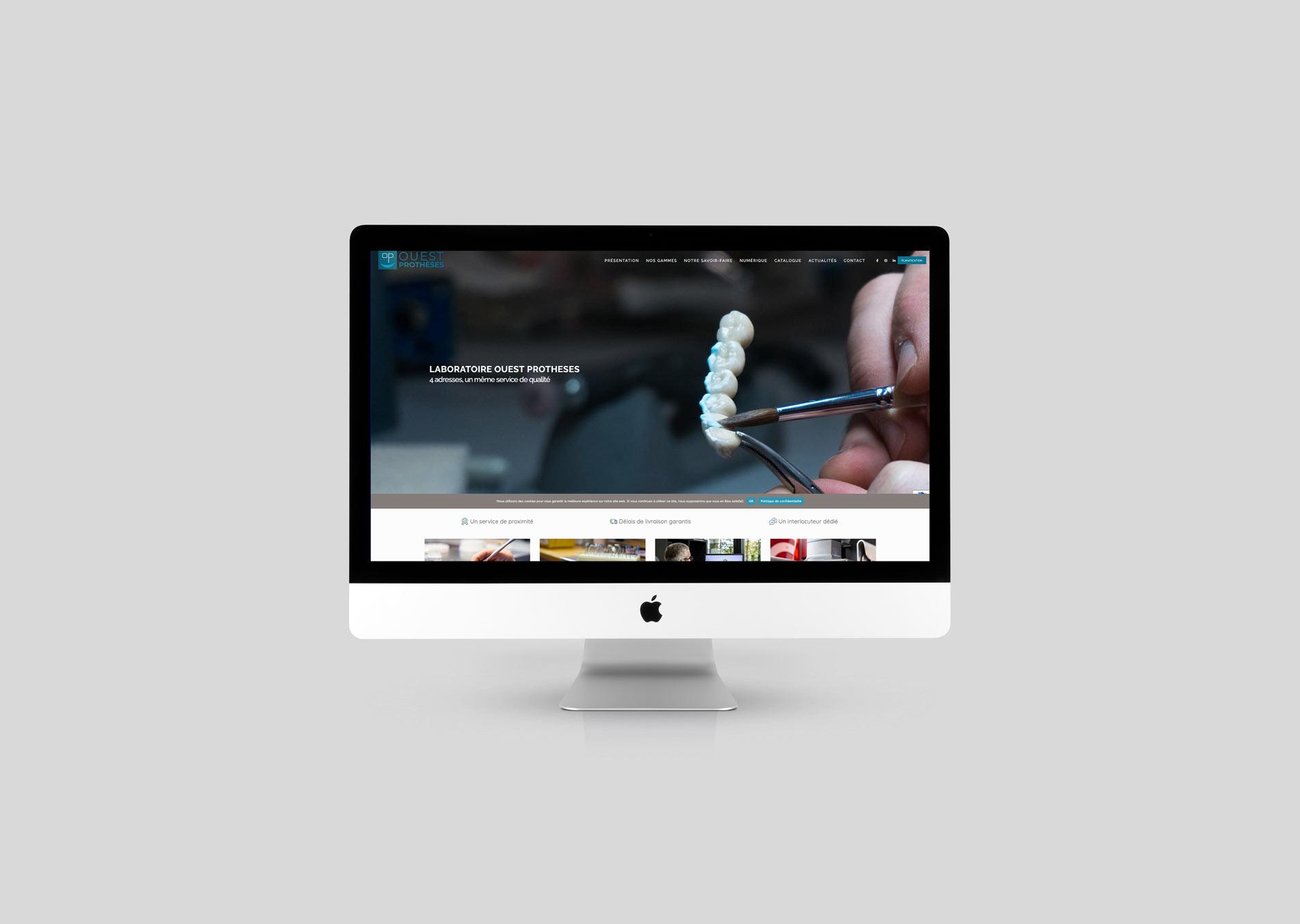création site internet laboratoire prothèses dentaires OUEST PROTHESES